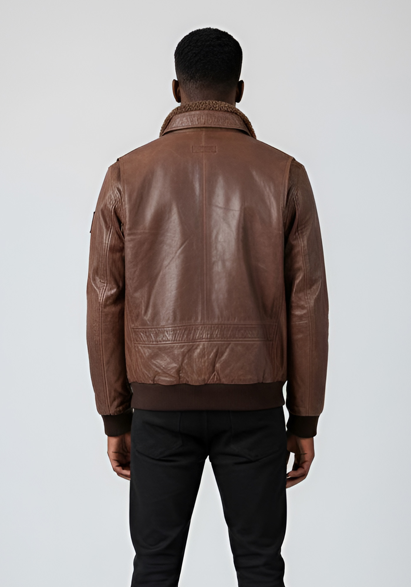 David Moor Δερμάτινο Flying jacket της σειράς Jeremy - 71301 32561 Brown φωτογραφία