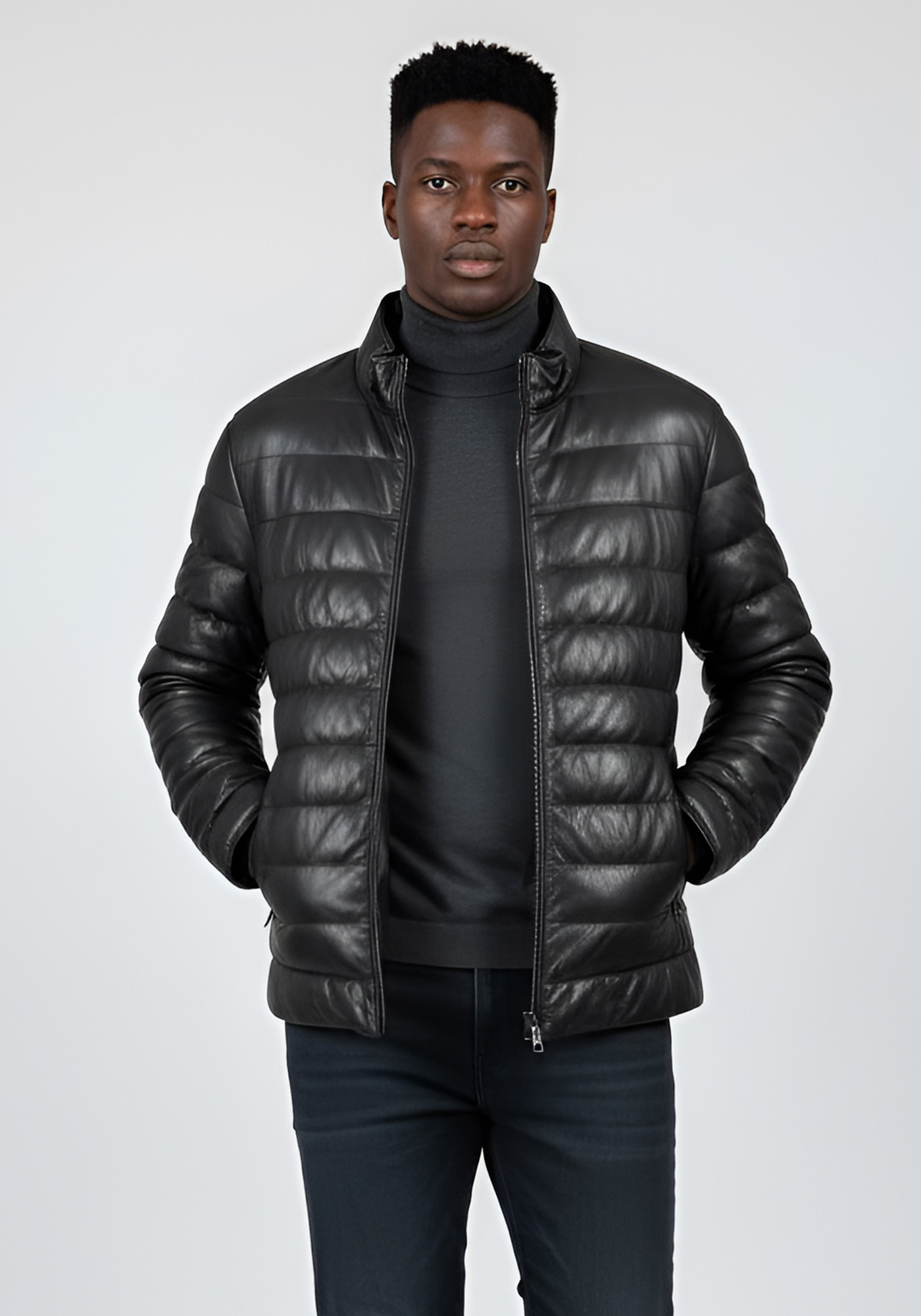 David Moor David Moor Δερμάτινο Jacket της σειράς Massimo - 00384 001 Black