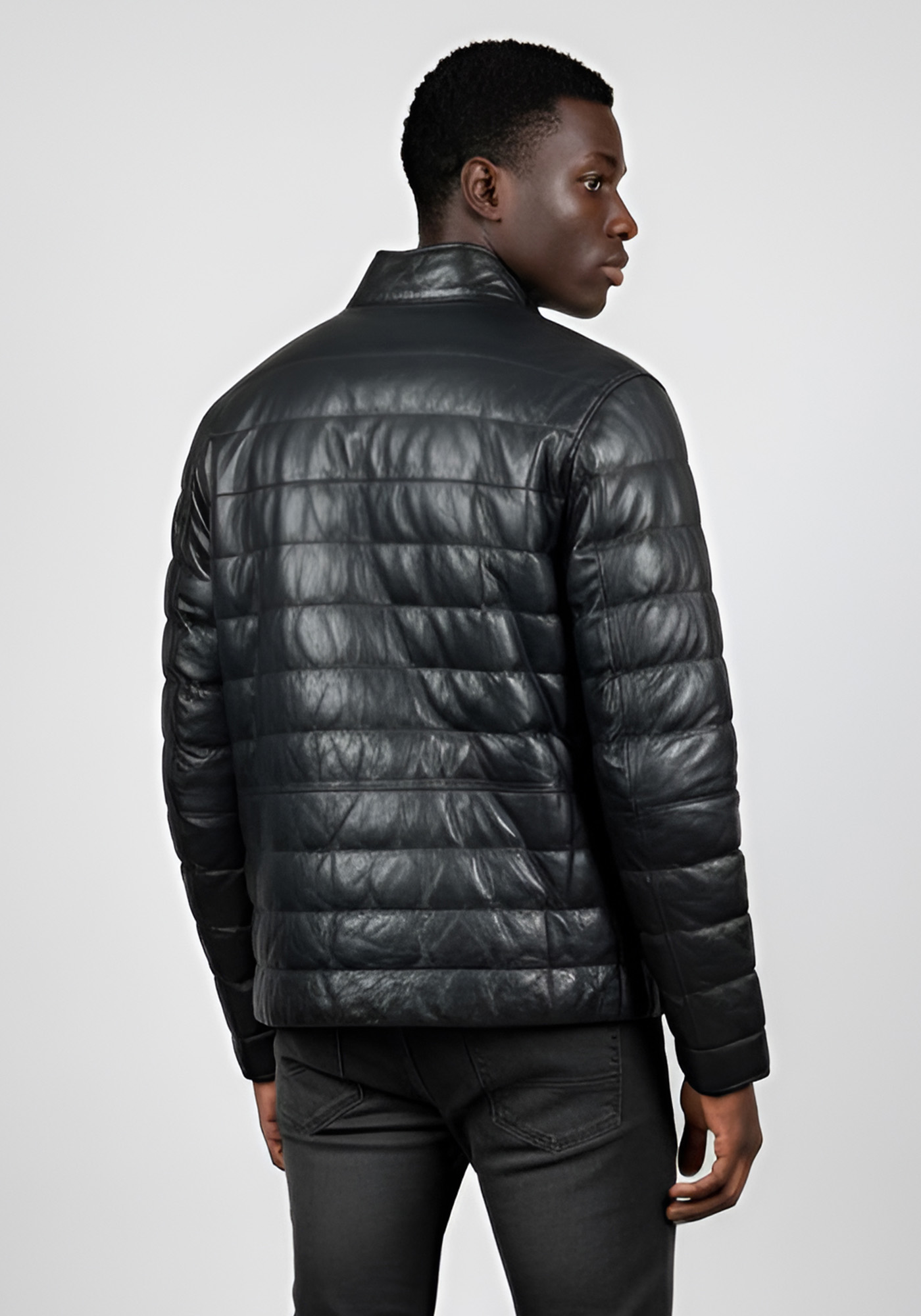 David Moor Δερμάτινο Jacket της σειράς Massimo - 00384 001 Black φωτογραφία