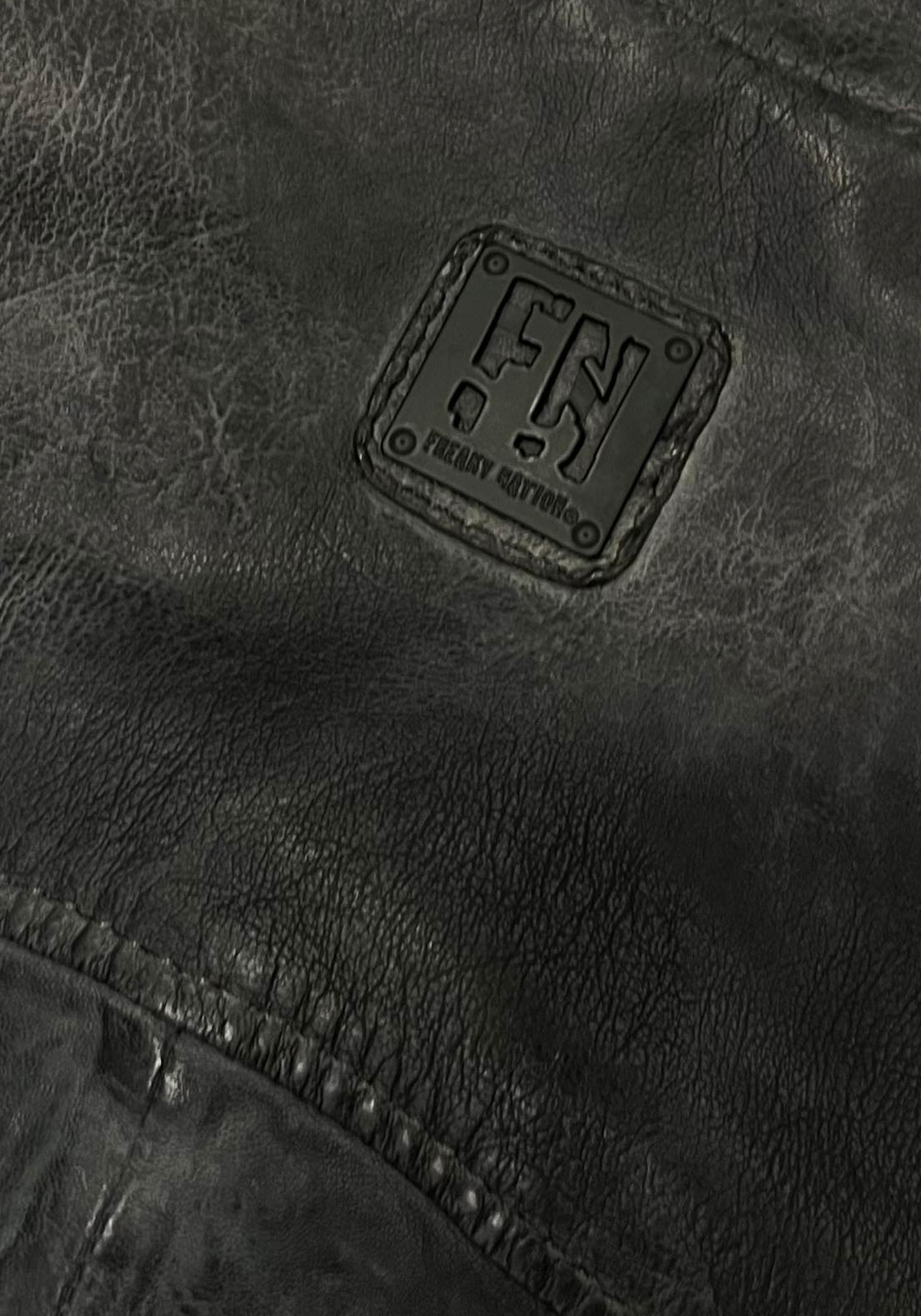 David Moor Δερμάτινο Μπουφάν της σειράς Freaky Nation - FRKNTN T18 Washed Grey φωτογραφία