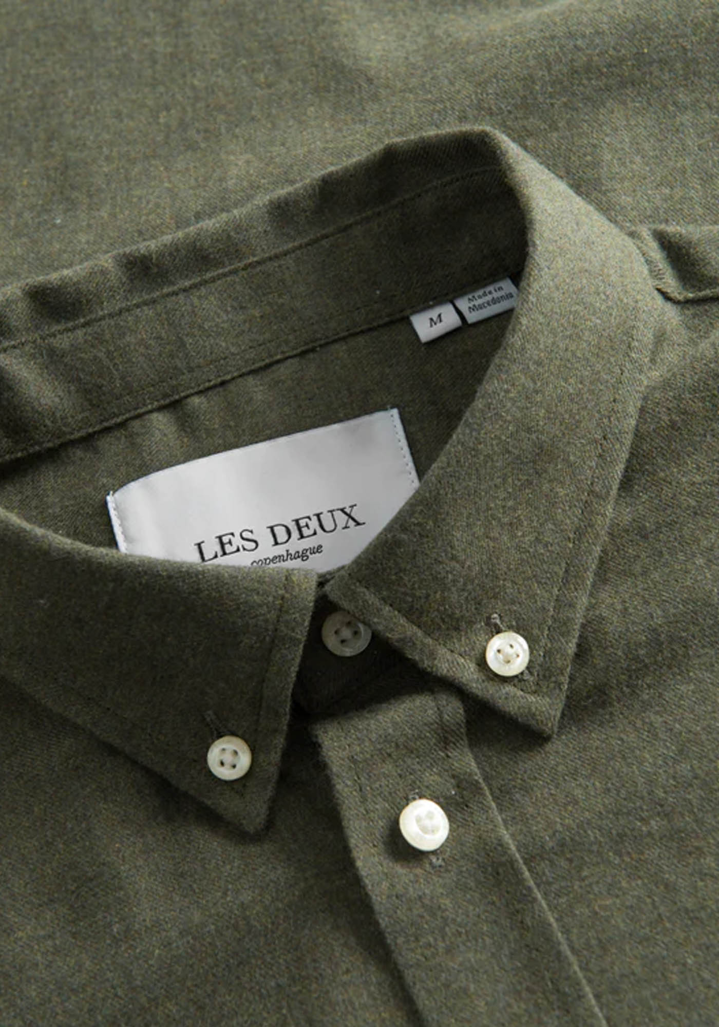 Les Deux Πουκάμισο της σειράς Desert - LDM410169 524524 Olive Night Melange