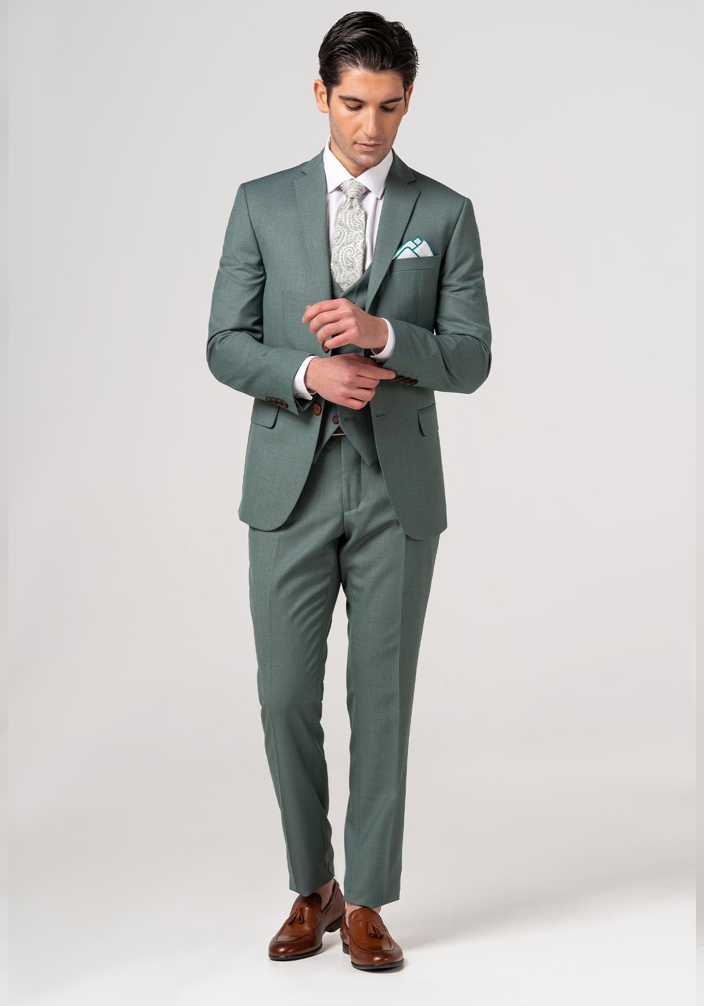 Men's Suits Fragosto Green