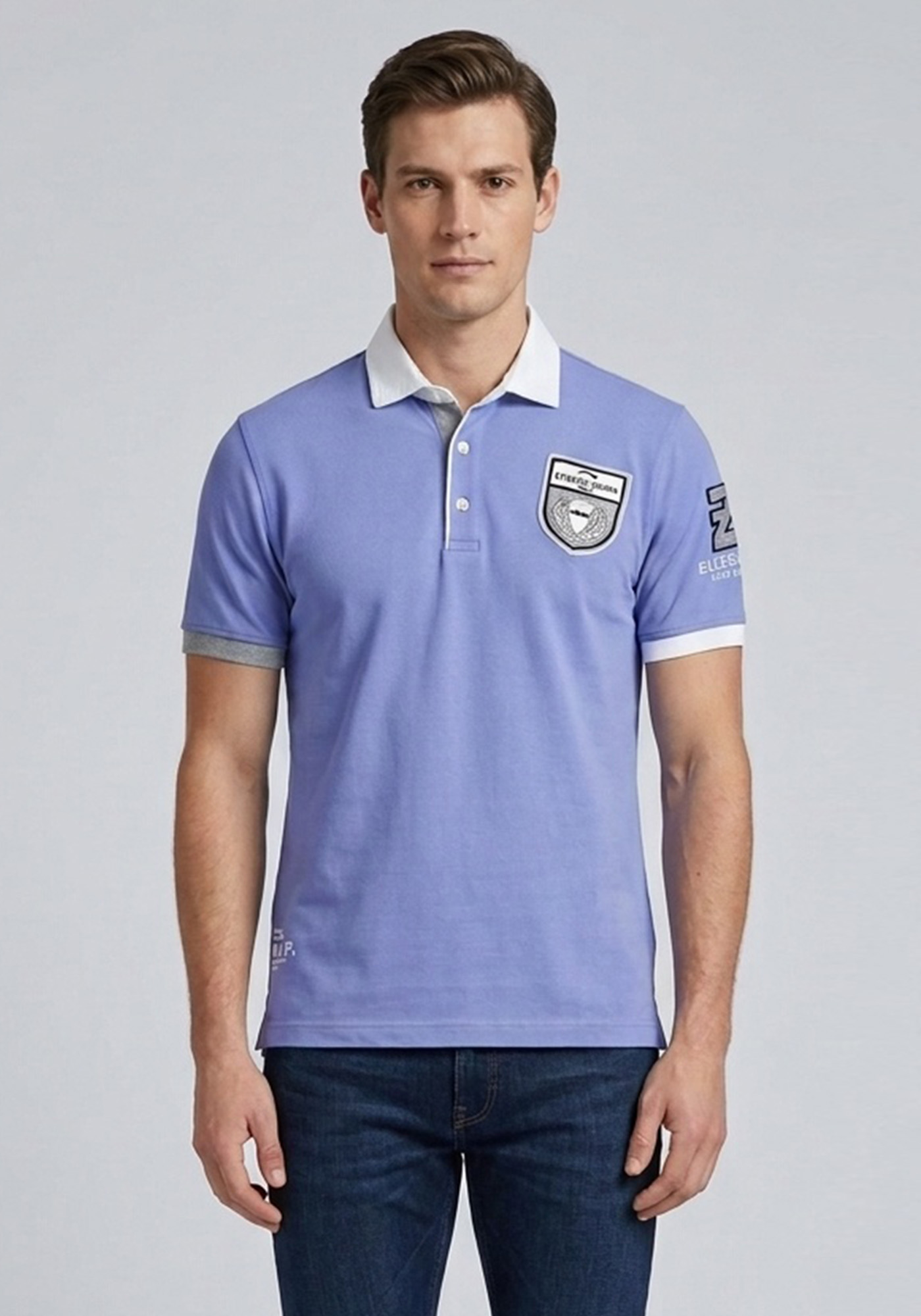 Etiqueta Negra Polo Μπλούζα Graph- 10E8100H0113181 5025 Levanda