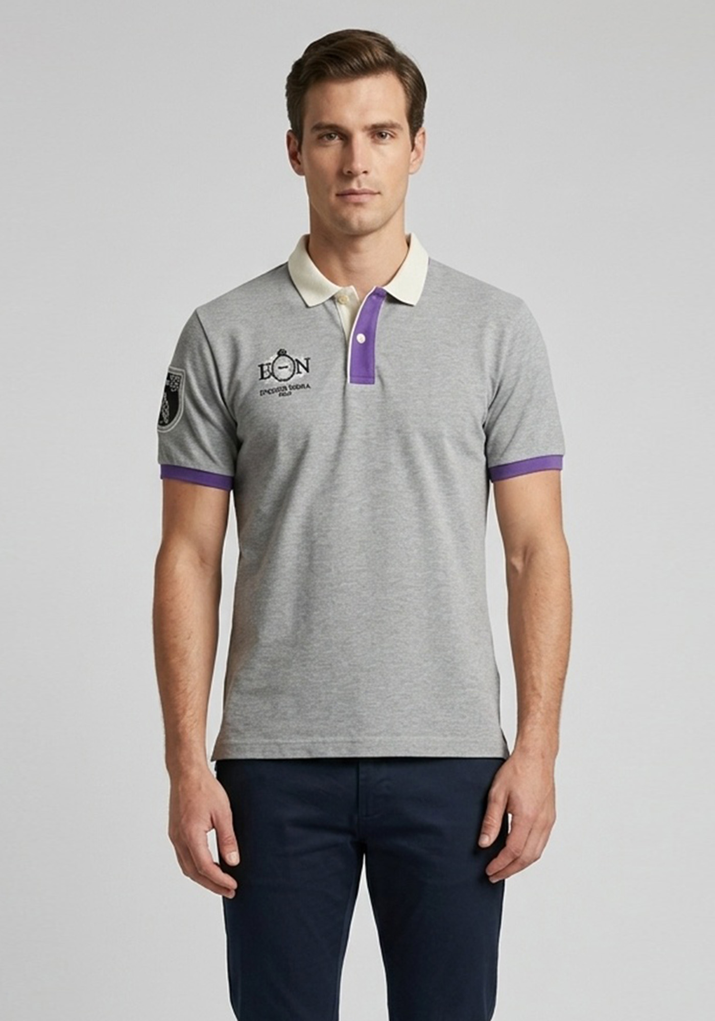 Etiqueta Negra Μπλούζα Polo - 000514 9490 Grey