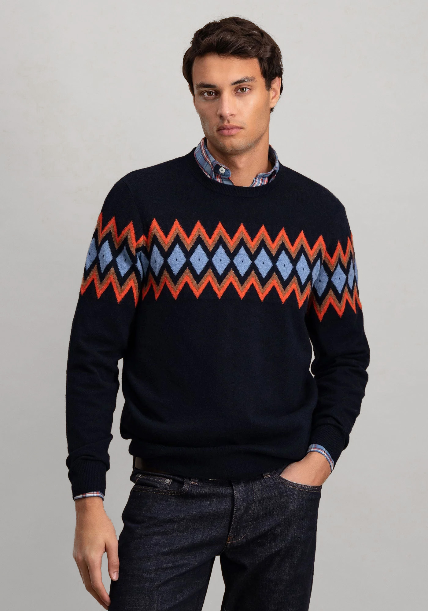Fynch Hatton Fynch Hatton Πλεκτή μπλούζα της σειράς Soft knitted - 1410 811 690 Navy