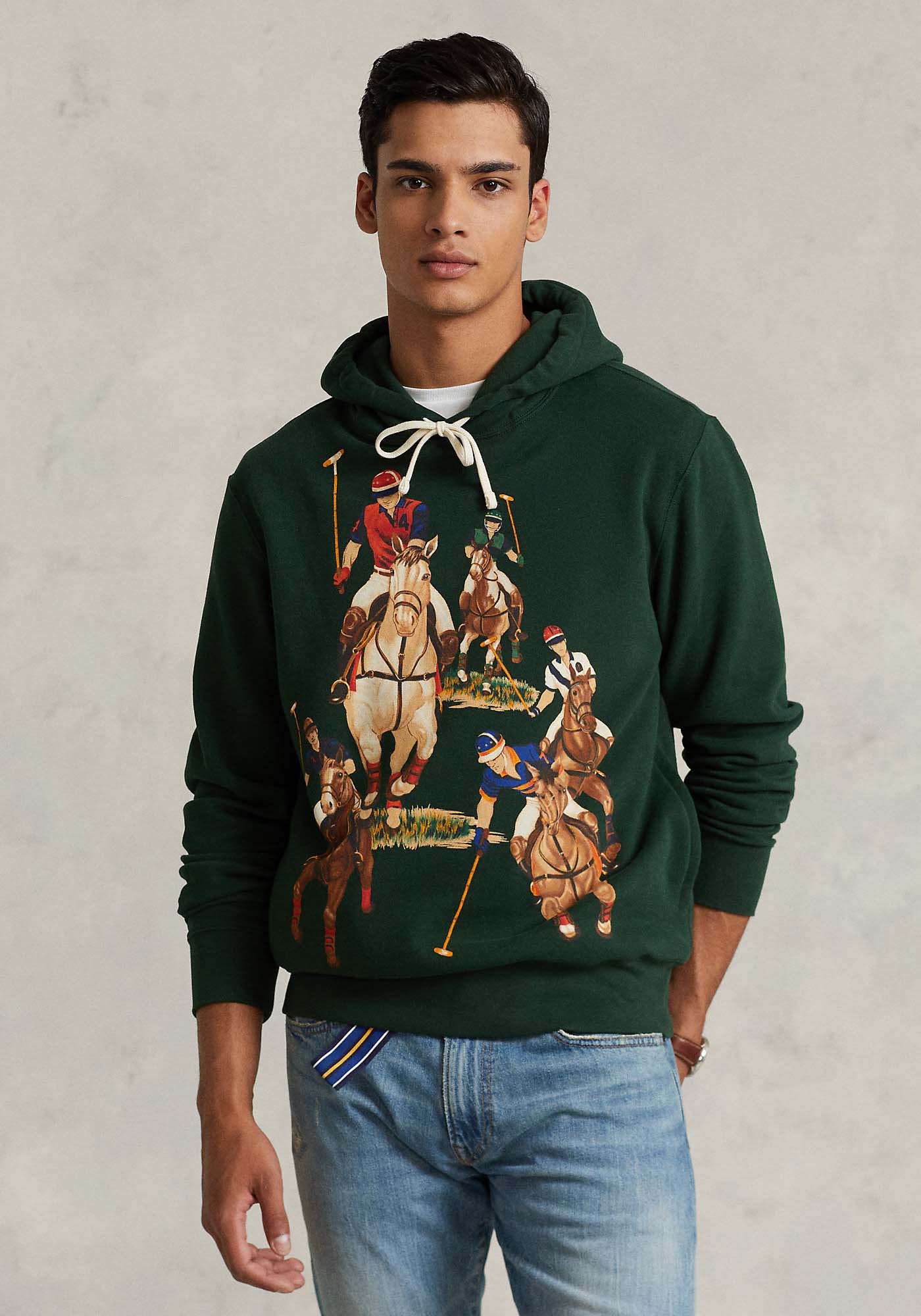 Polo Ralph Lauren Hoodie της σειράς Five Horsemen - 710880821 001 Green
