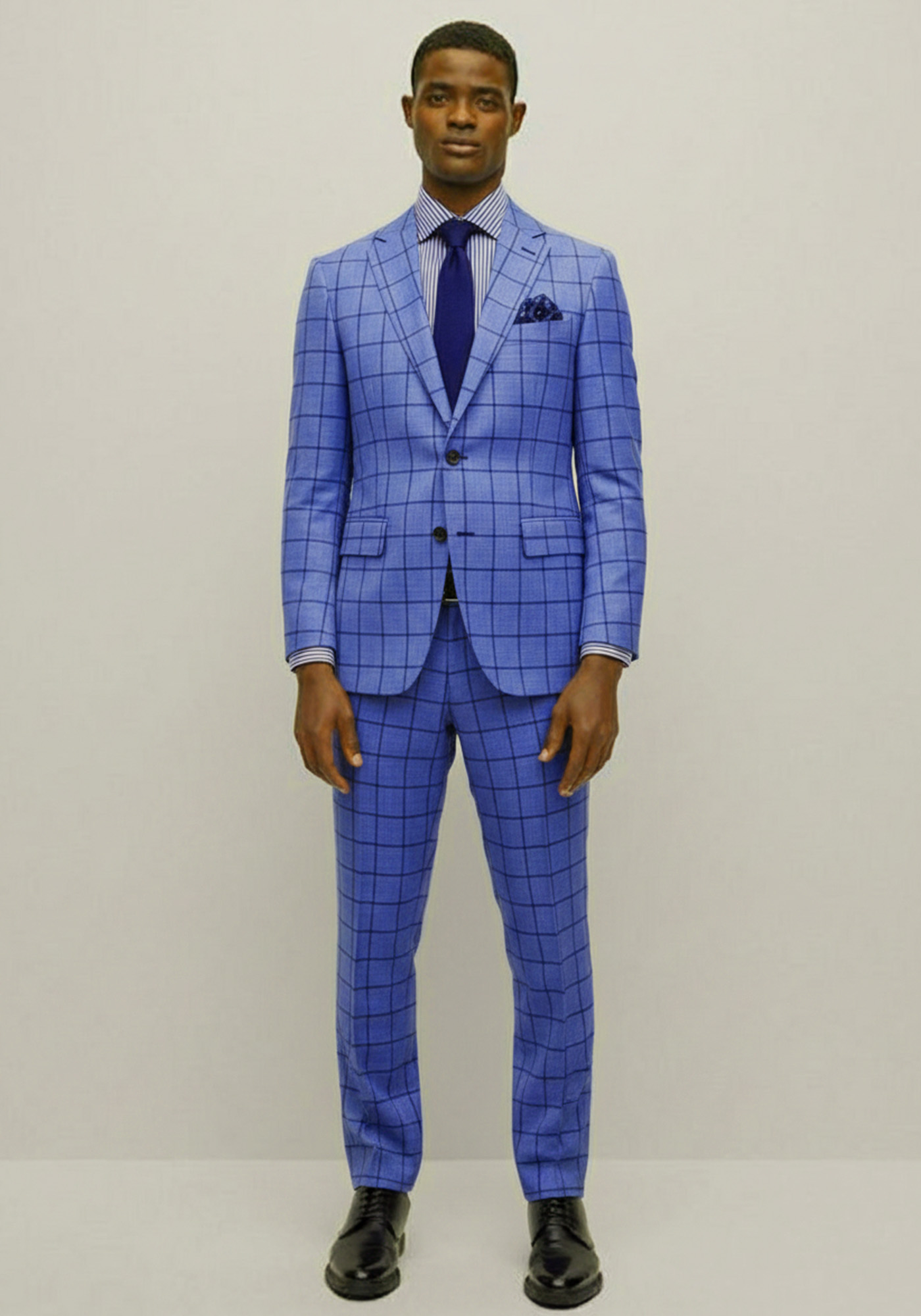 Fragosto 2 Pieces Κοστούμι της σειράς Check - FR4669 Light Blue Check