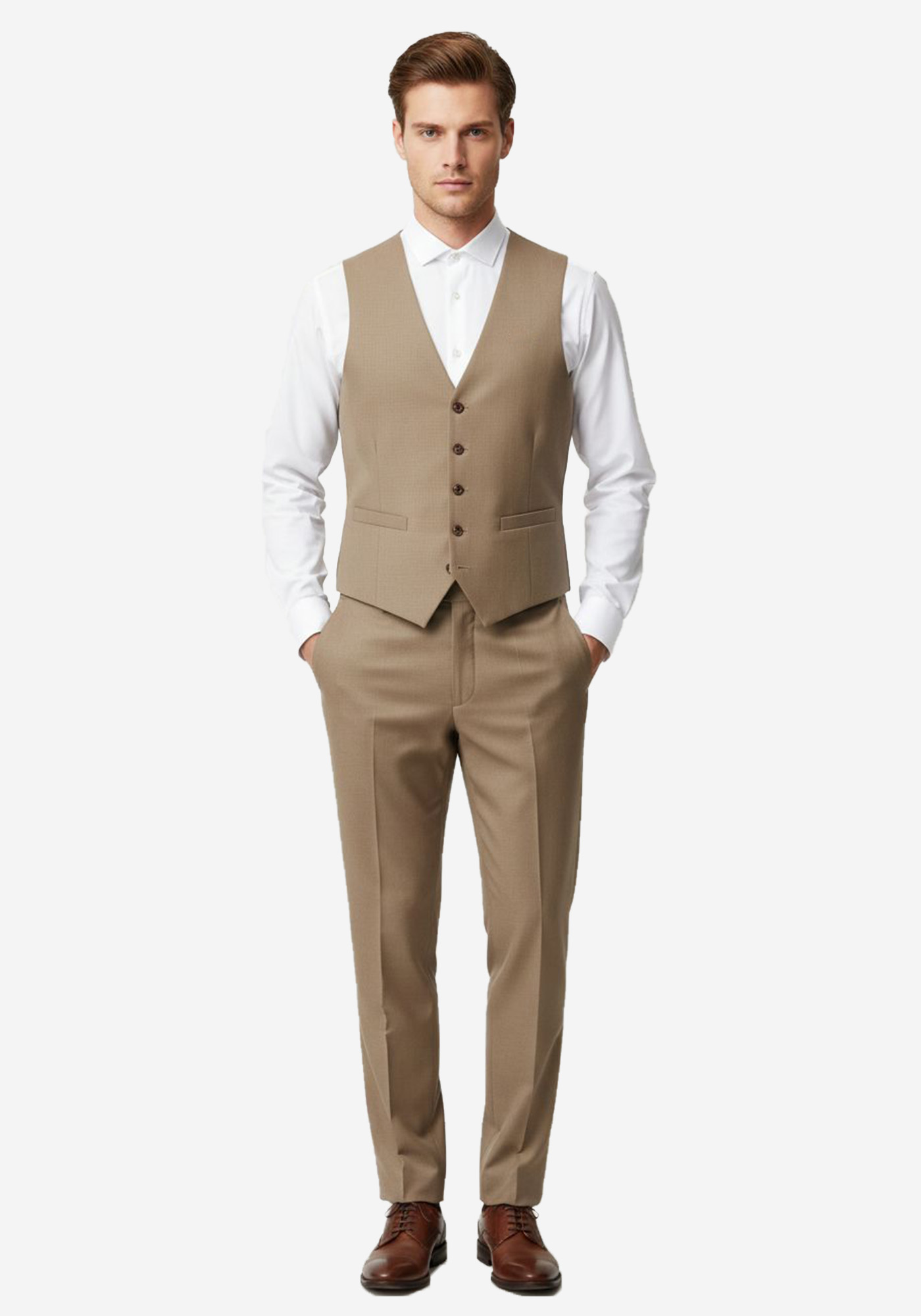 Fragosto 3 Pieces Κοστούμι της σειράς Mason - FRS2425 2506 4 Mocha