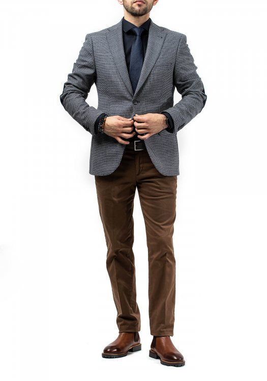 Fragosto Σακάκι Blazer της σειράς Micro - M6472M380 Navy