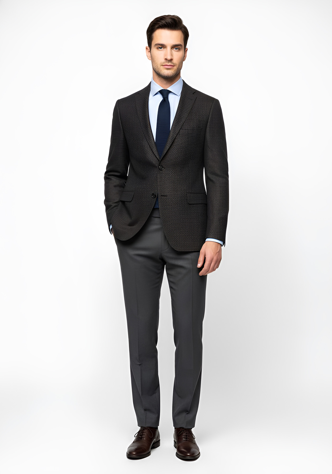 Fragosto Σακάκι της σειράς Jacket - JMA3729 002 Blue Brown