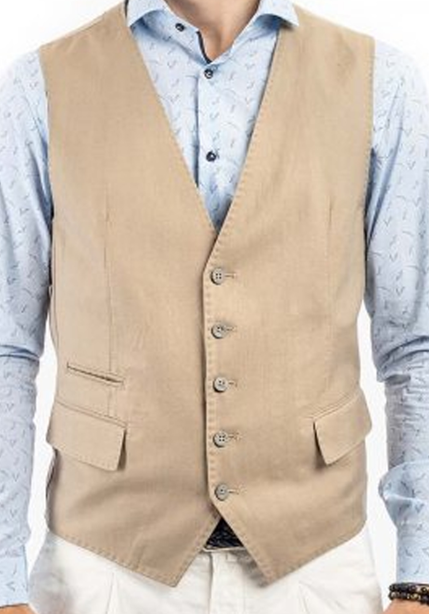 Fragosto Γιλέκο της σειράς Vest - 380701 39225 18 Light Sand