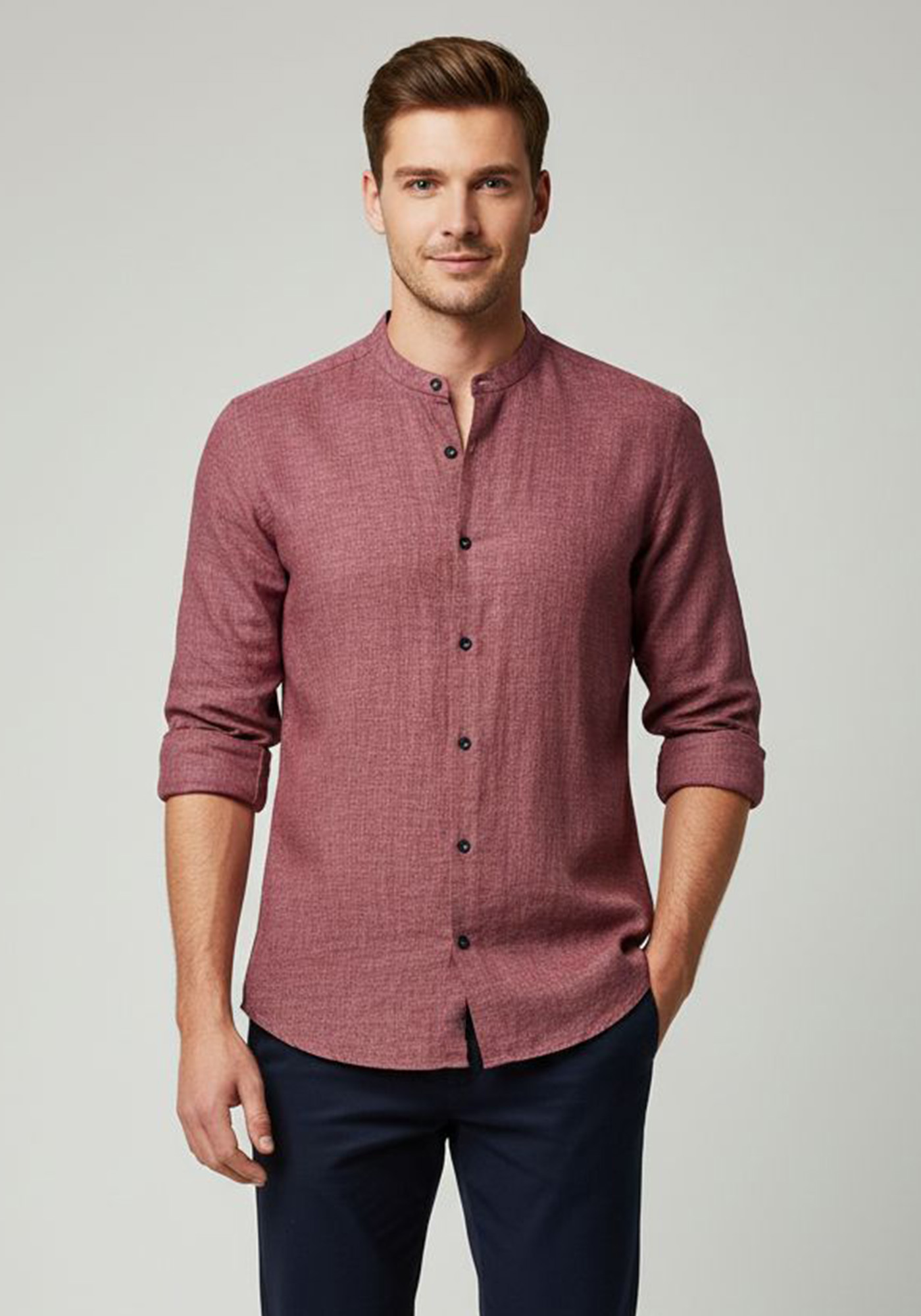 Fragosto Λινό Πουκάμισο της σειράς Exclusive - FRE03S22M 031 Cherry