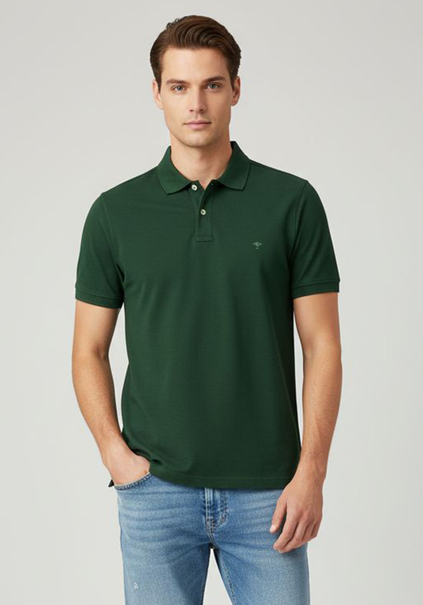 Fynch Hatton Basic Polo Μπλούζα Supima - 1120 1700 Palmtree