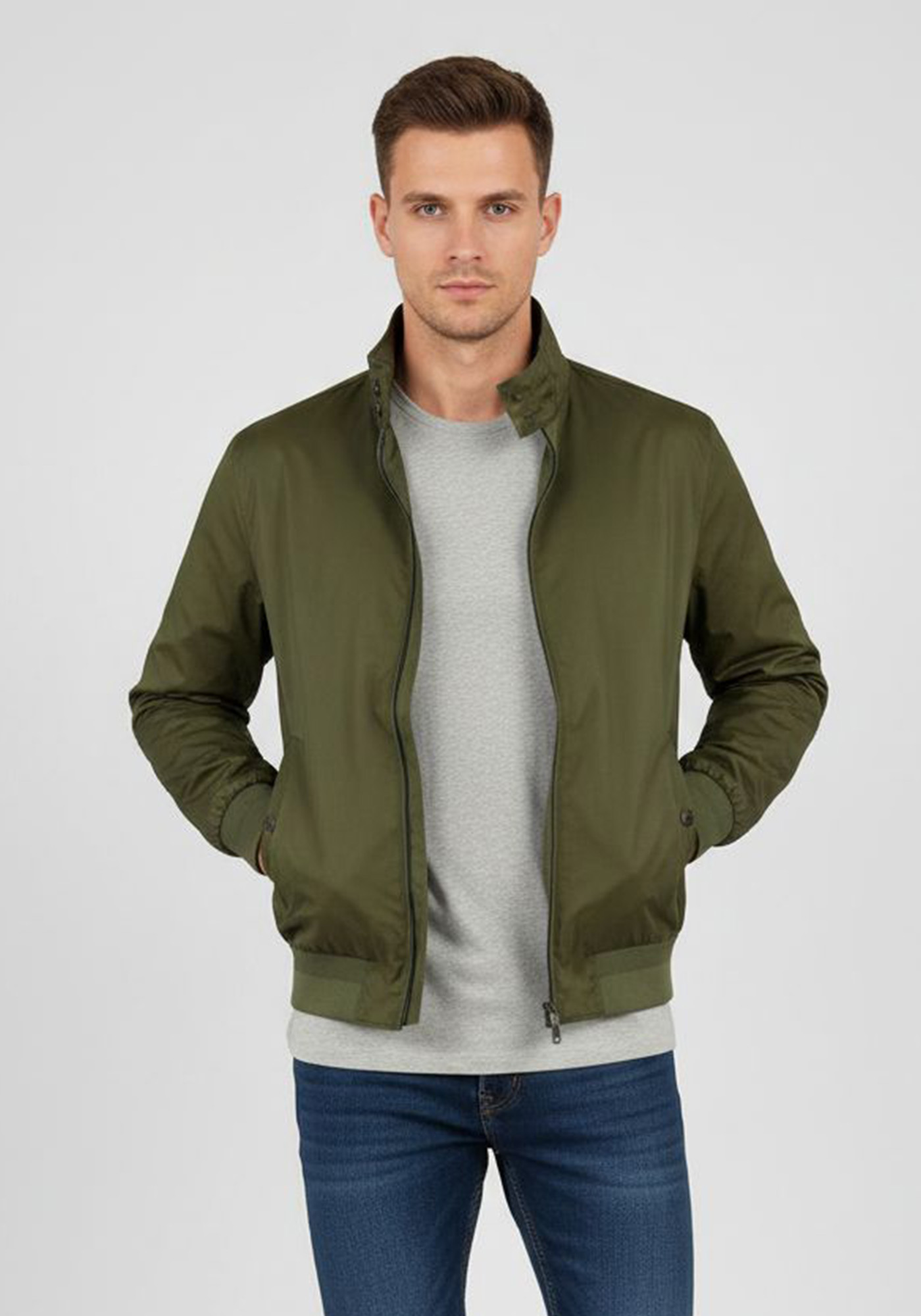 Fynch Hatton Jacket της σειράς Light Blouson - 1313 2602 701 Dusty Olive