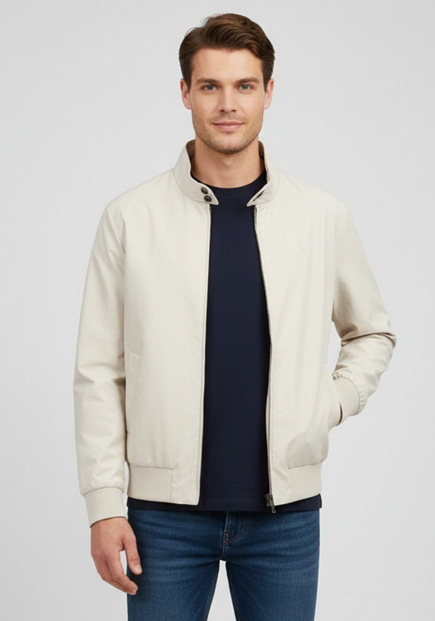 Fynch Hatton Jacket της σειράς Light Blouson - 1502 2602 834 Stone