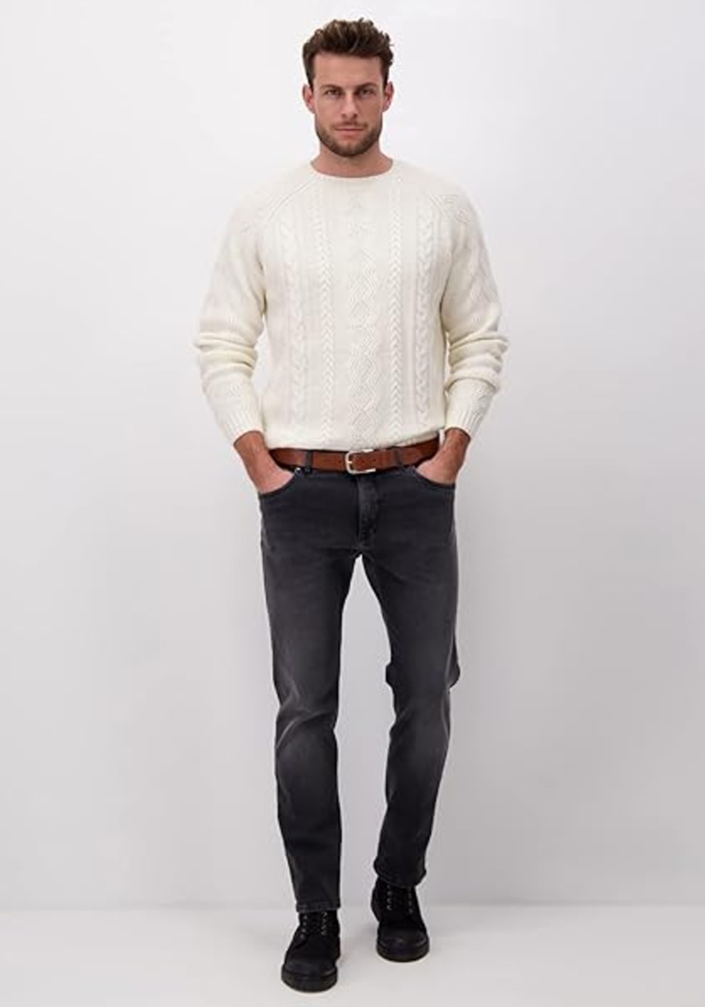 Fynch Hatton Jean Παντελόνι σε Modern γραμμή - 1000 2950 981 Anthrazite