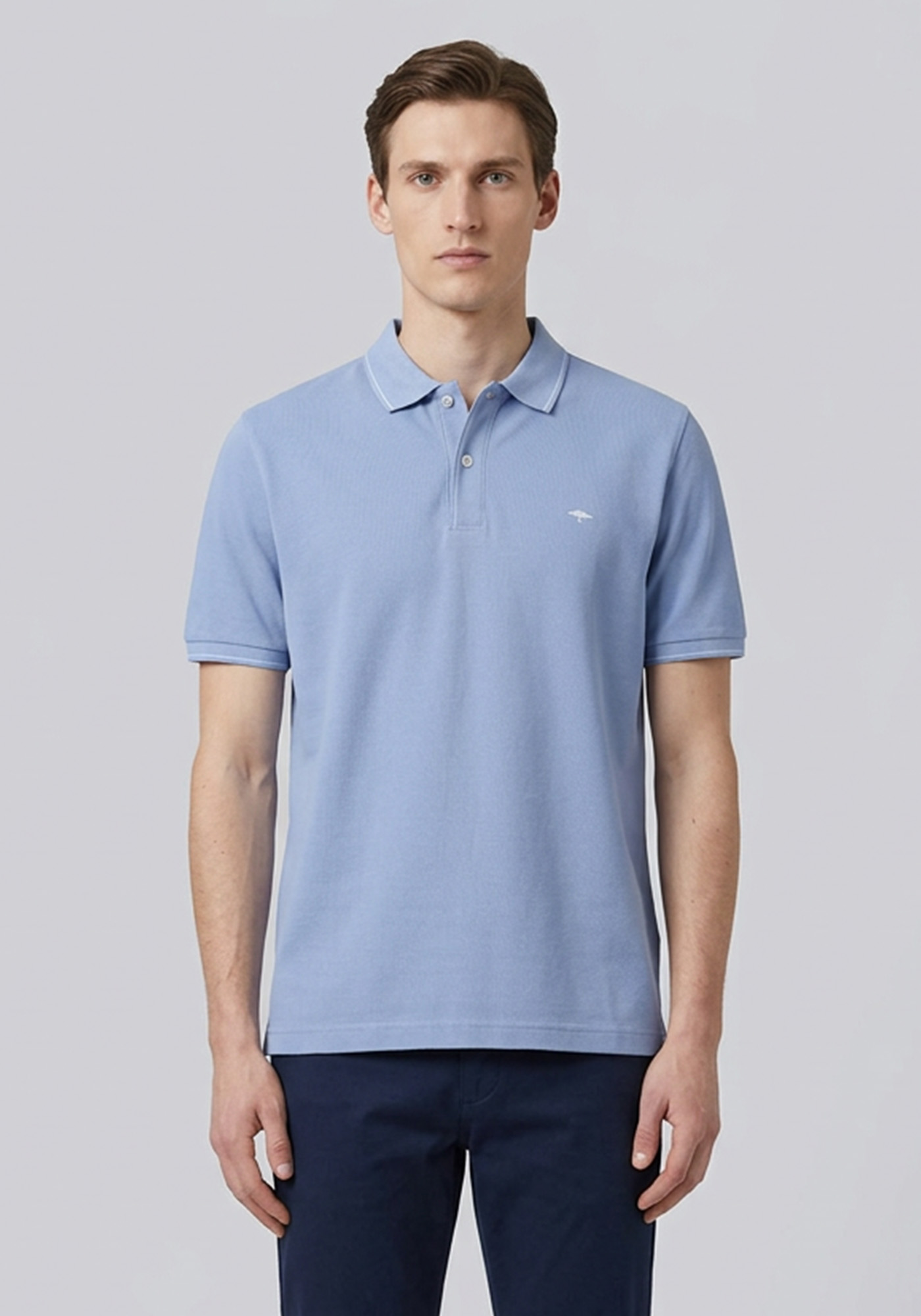 Fynch Hatton Polo Μπλούζα Supima - 1603 1702 653 New breeze