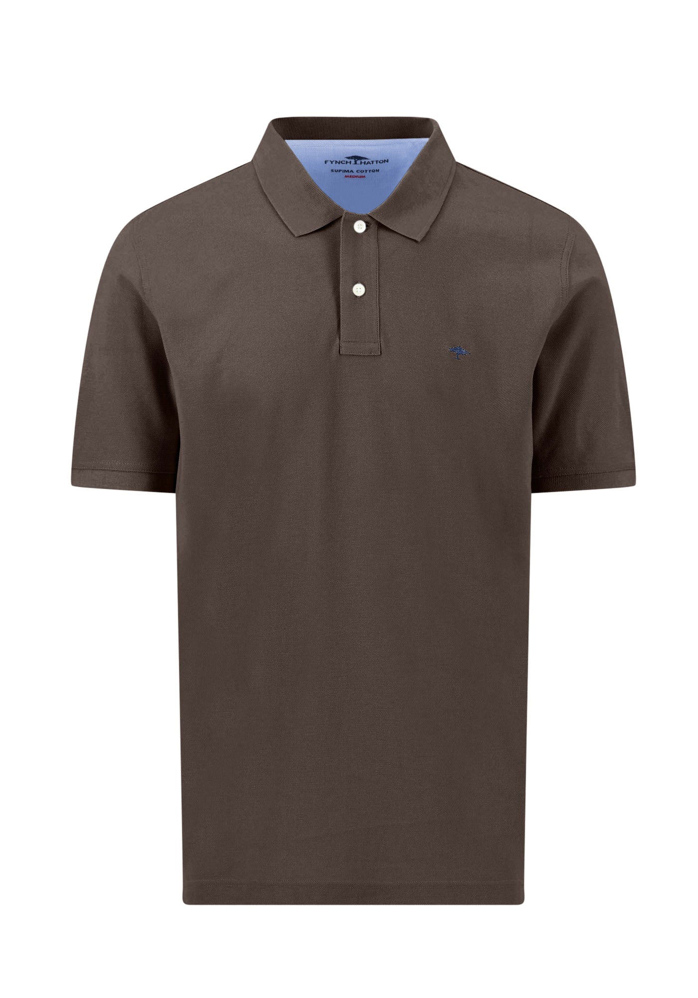 Fynch Hatton Polo Μπλούζα Supima Cotton - 1613 1700 861 Dark chocolate