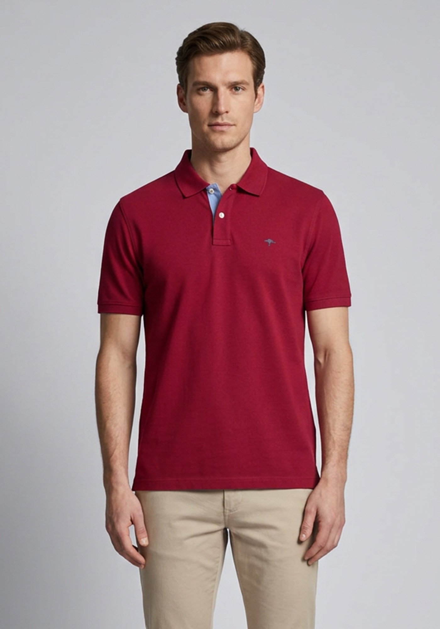 Fynch Hatton Polo Μπλούζα Supima Cotton - 9613 1700 341 Cranberry red