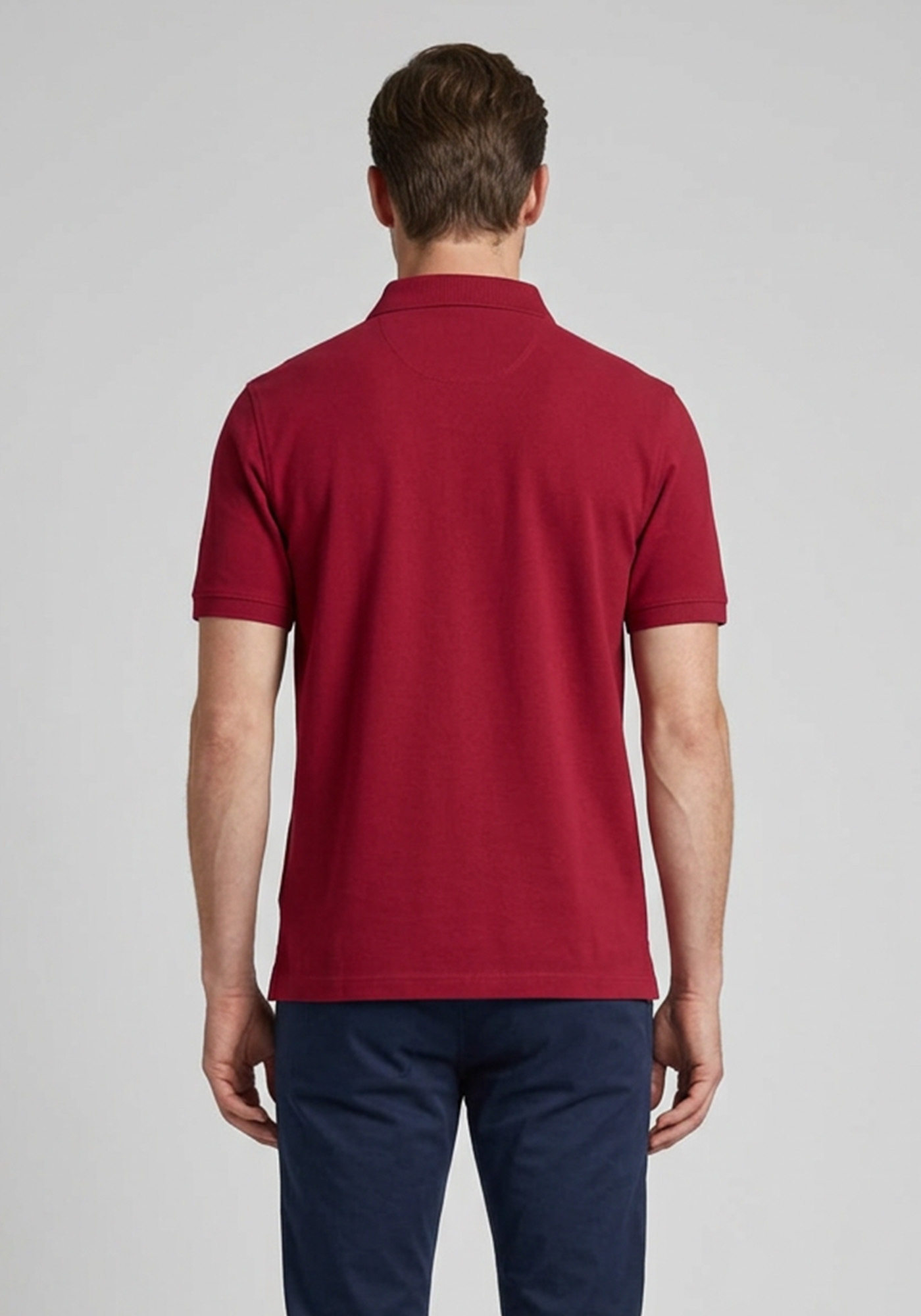 Fynch Hatton Polo Μπλούζα Supima Cotton - 9613 1700 341 Cranberry red