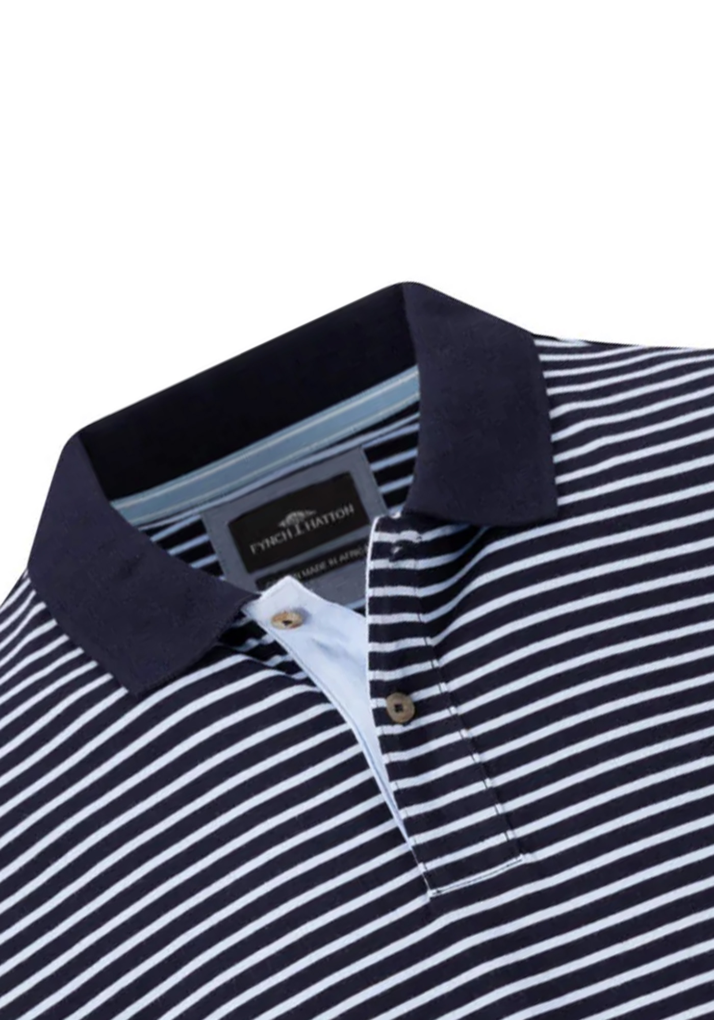 Fynch Hatton Polo Μπλούζα της σειράς Stripe - 1504 4004 685 Navy