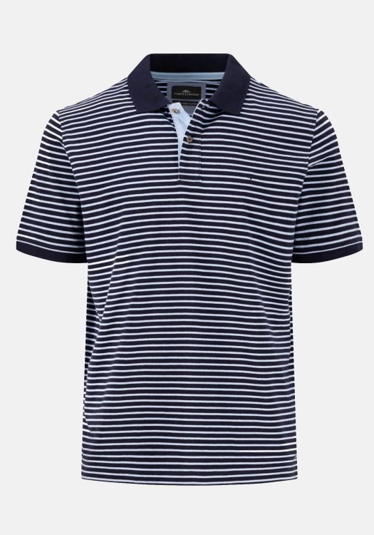 Fynch Hatton Polo Μπλούζα της σειράς Stripe - 1504 4004 685 Navy