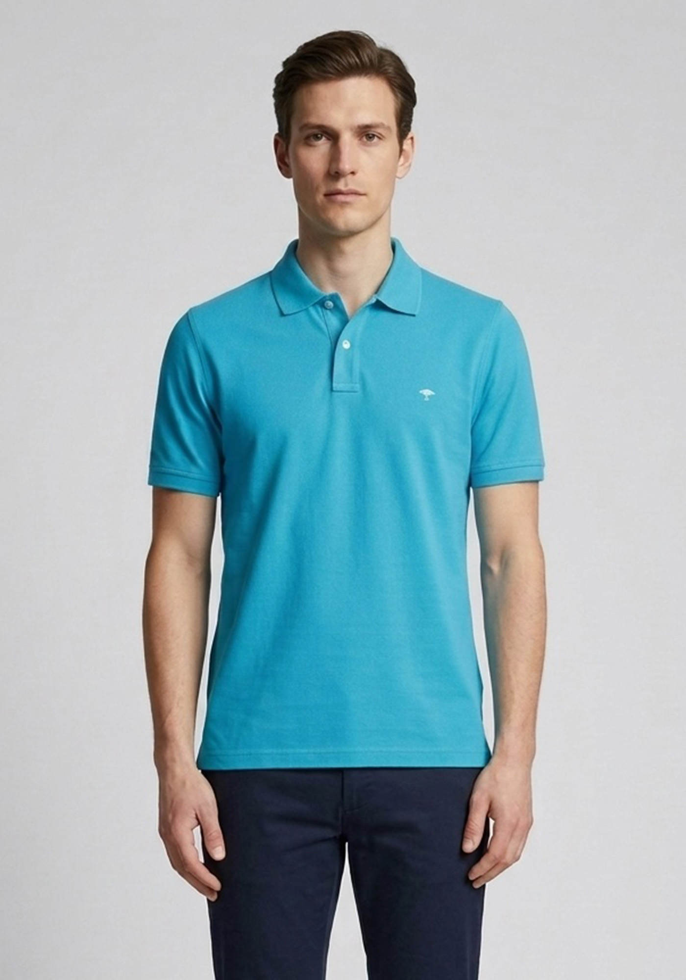 Fynch Hatton Polo Μπλούζα της σειράς Supima Cotton - 1122 1700 610 Clear water