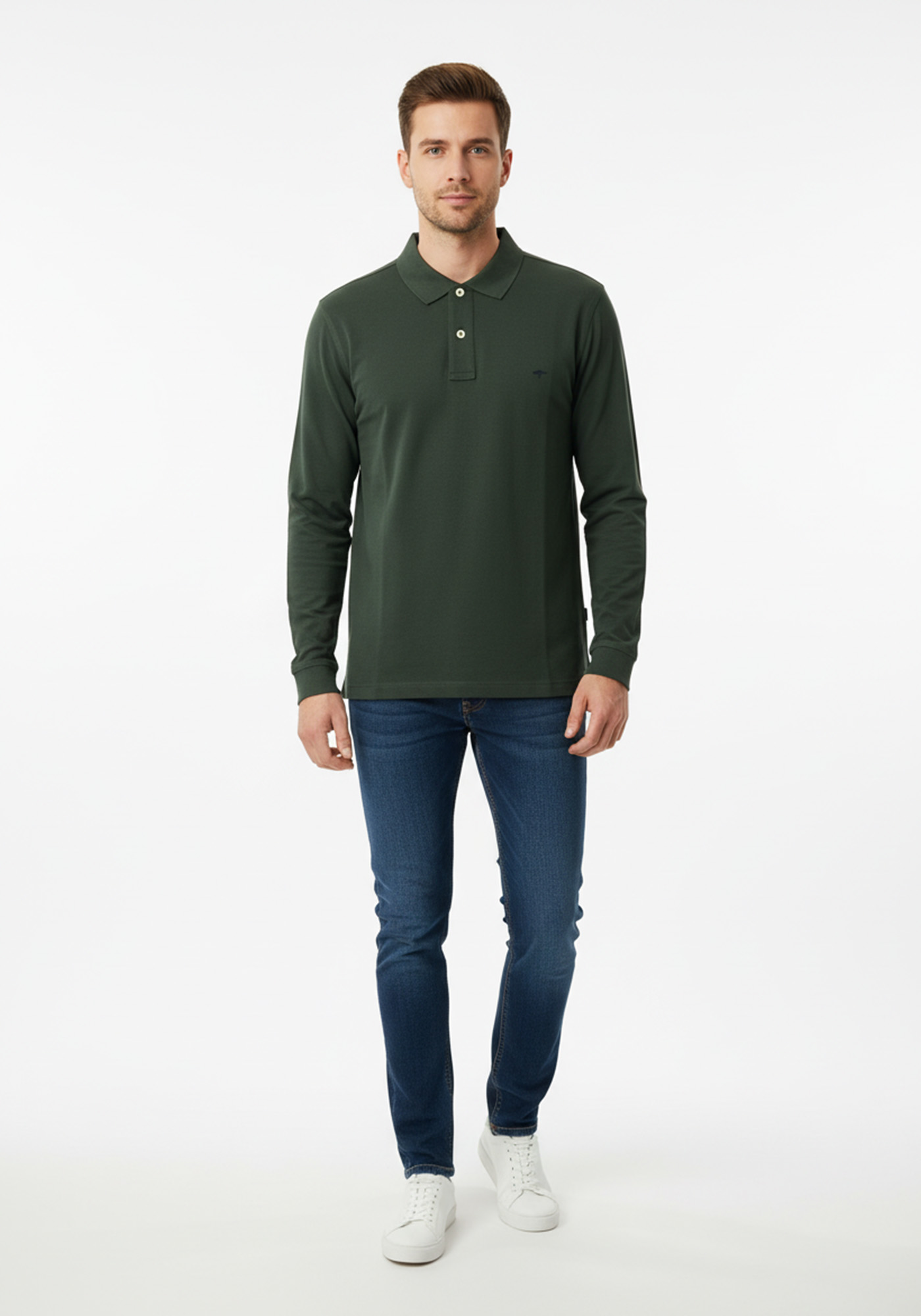 Fynch Hatton Polo της σειράς Basic - 1514 1701 737 Dark Ivy