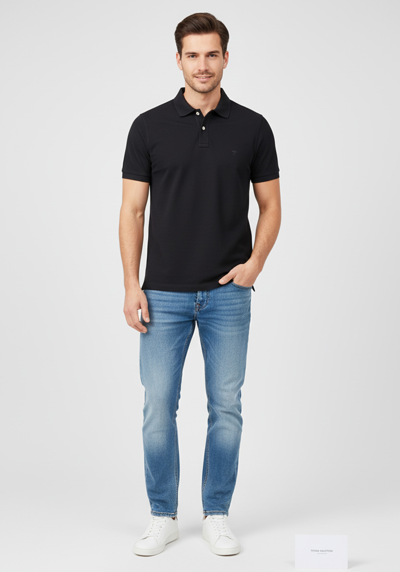 Fynch Hatton Polo Supima - 1000 1700 999 Black φωτογραφία
