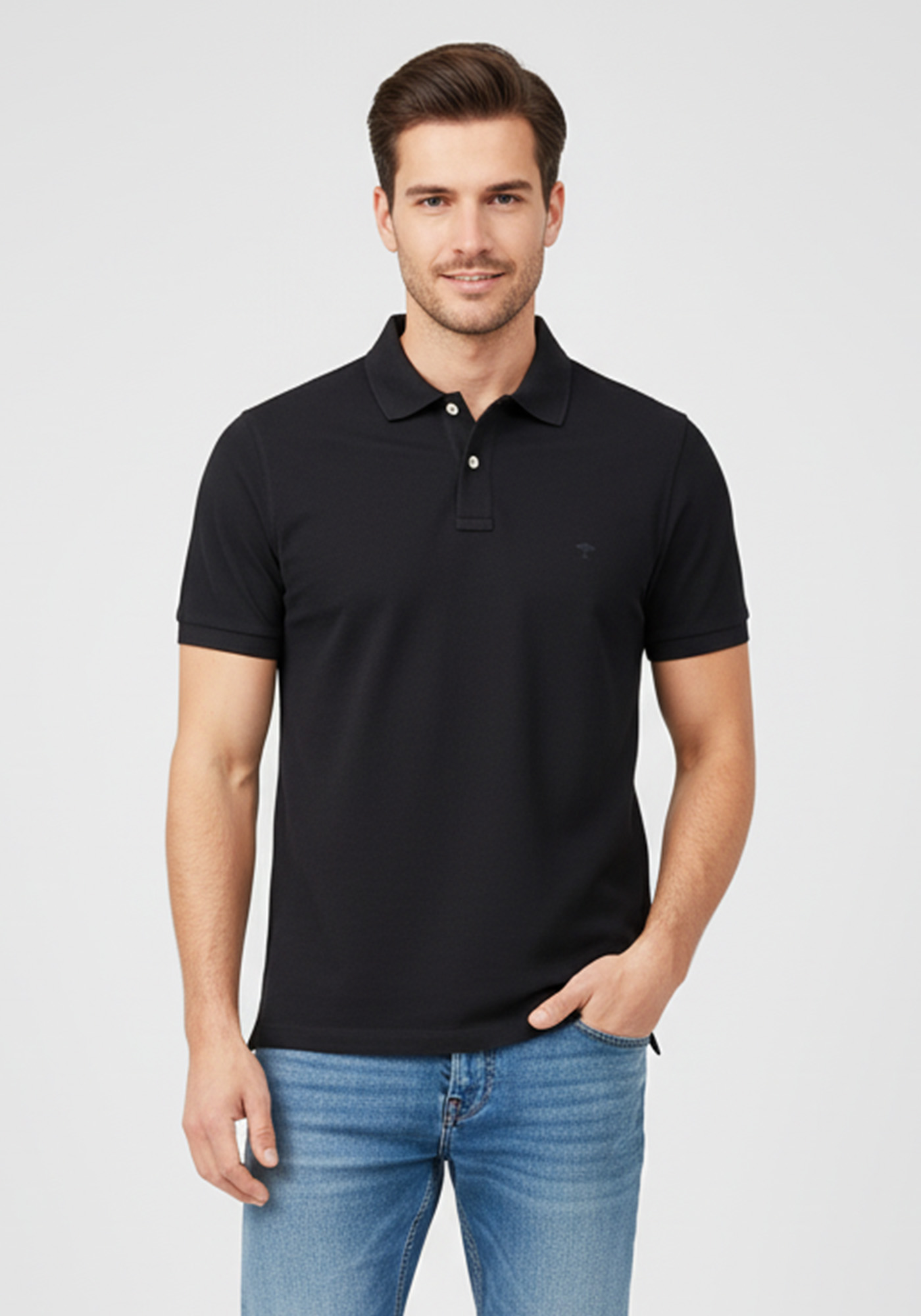 Men's Polo Shirts Fynch Hatton Black
