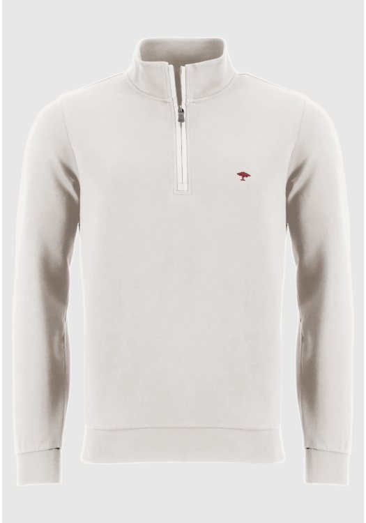 Fynch Hatton Pullover της σειράς Zip Troyer - 1213 1713 823 Offwhite
