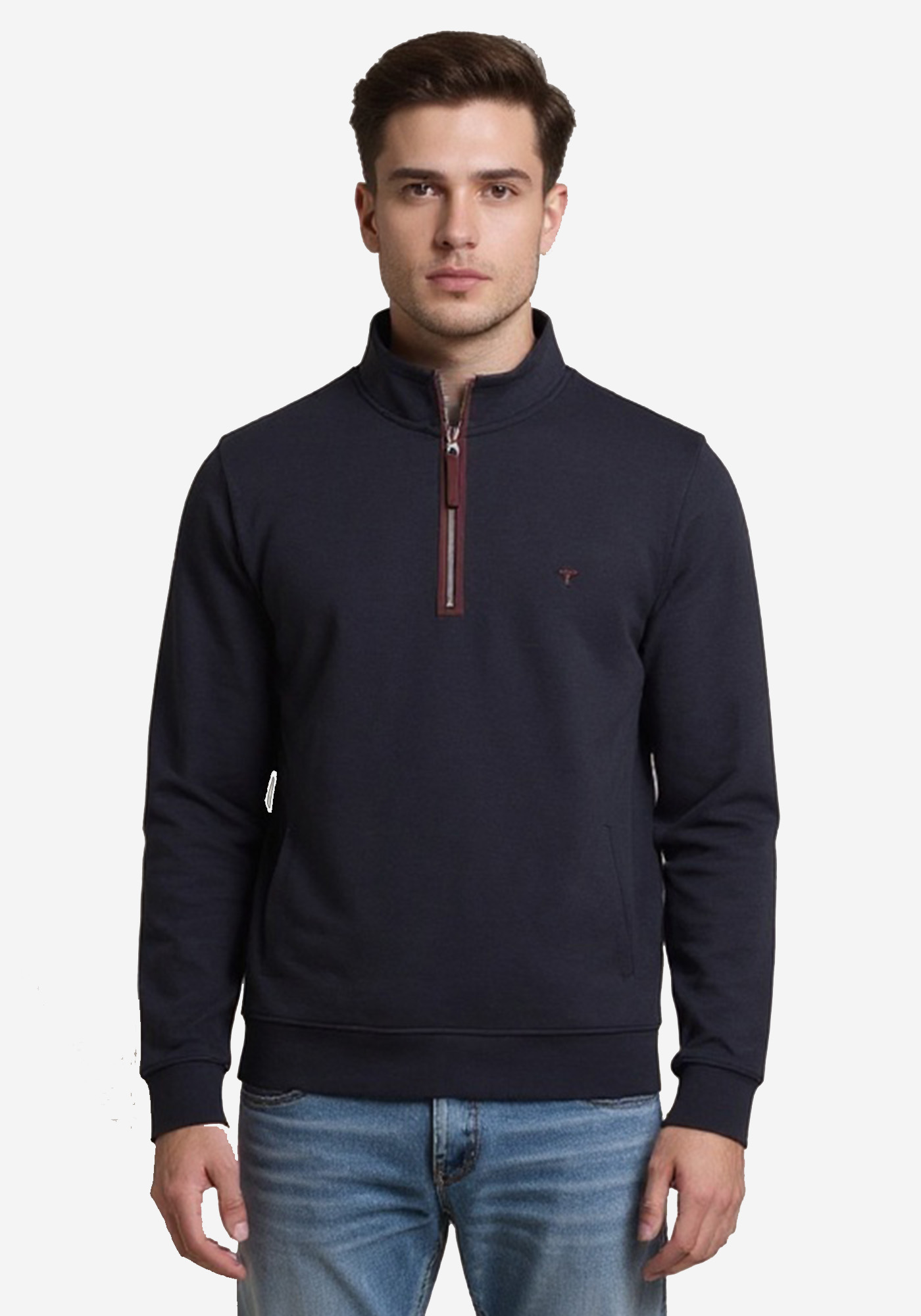 Fynch Hatton Pullover της σειράς Zip Troyer - 1409 1730 685 Navy