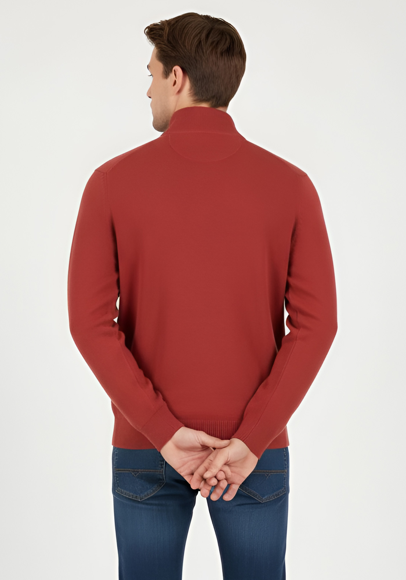 Fynch Hatton Pullover της σειράς Zip Troyer - 1509 203 367 Garnet Red