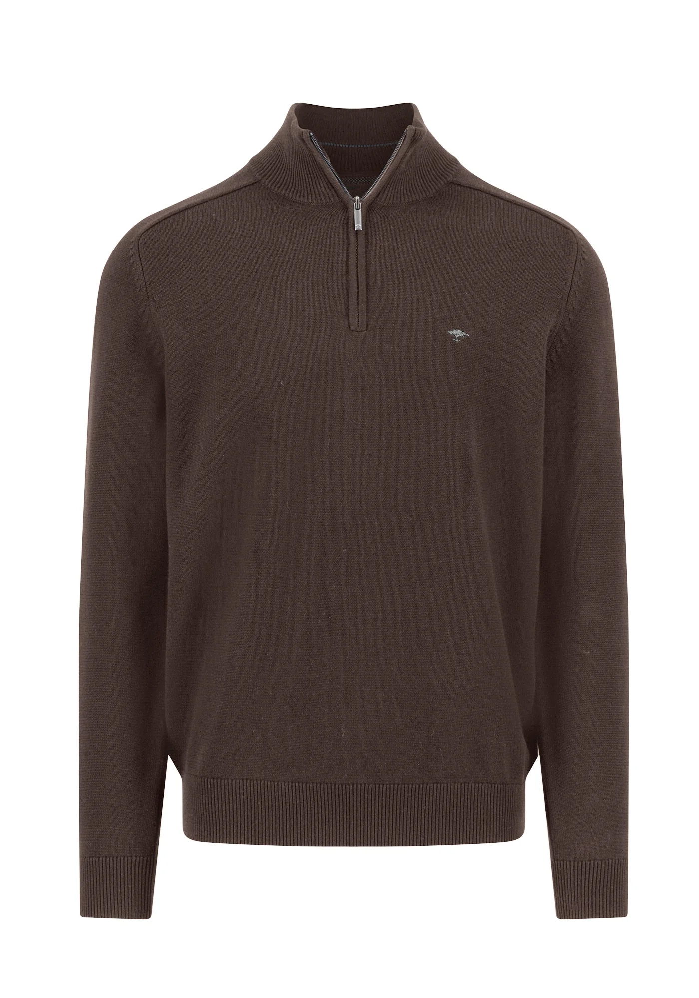 Fynch Hatton Pullover της σειράς Zip Troyer - 1509 203 860 Earth