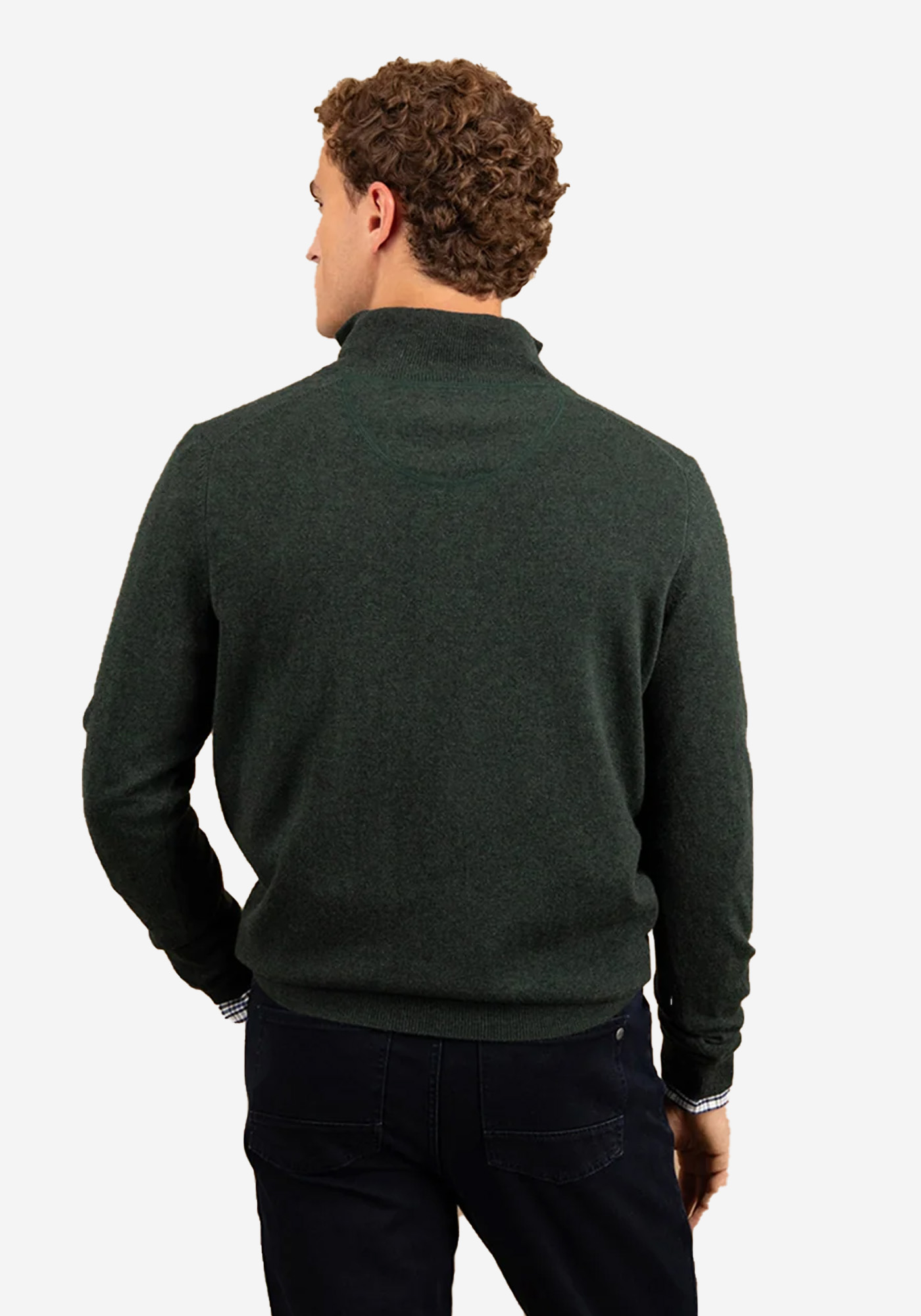 Fynch Hatton Pullover της σειράς Zip Troyer - 1514 802 737 Dark Ivy