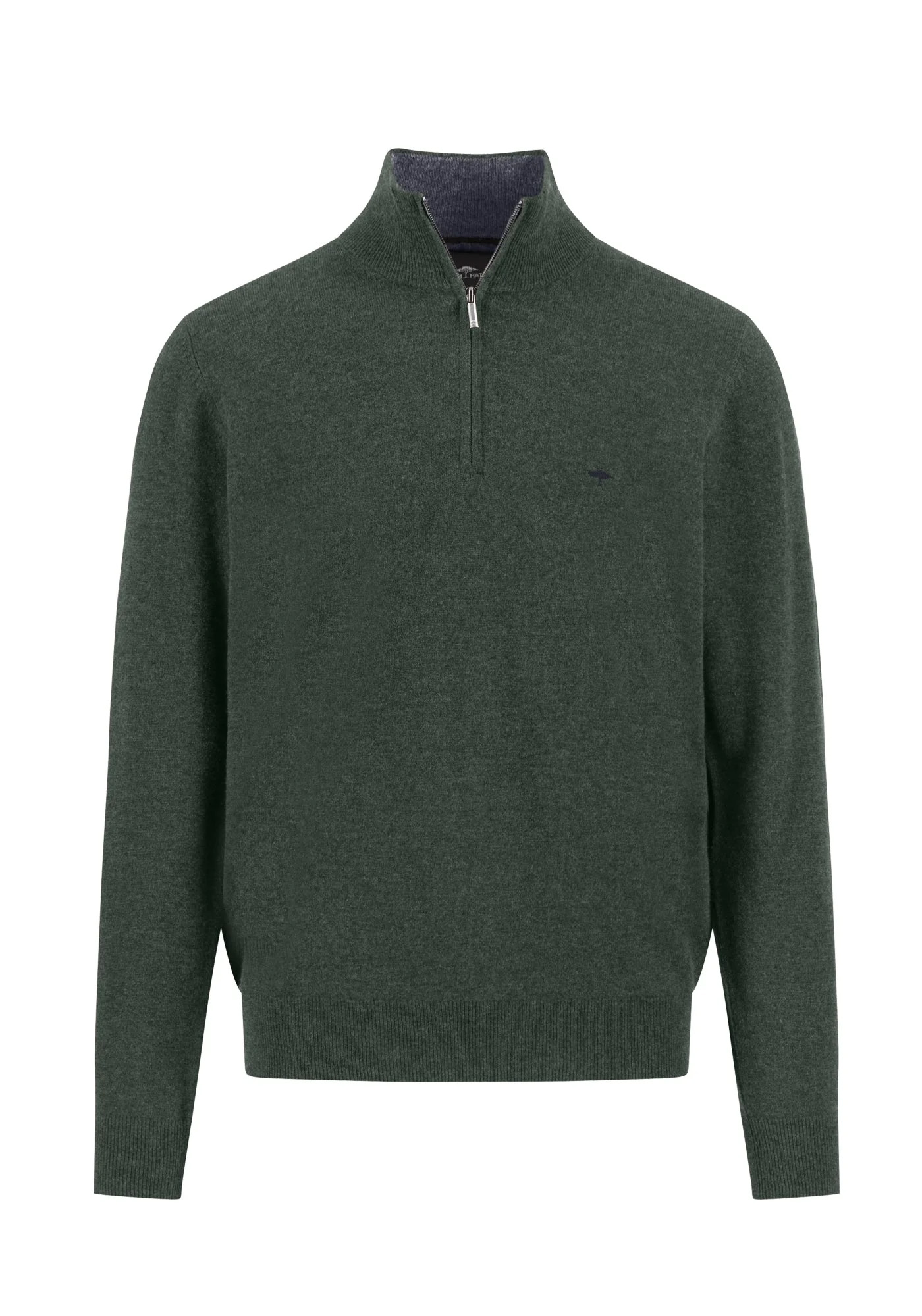 Fynch Hatton Pullover της σειράς Zip Troyer - 1514 802 737 Dark Ivy