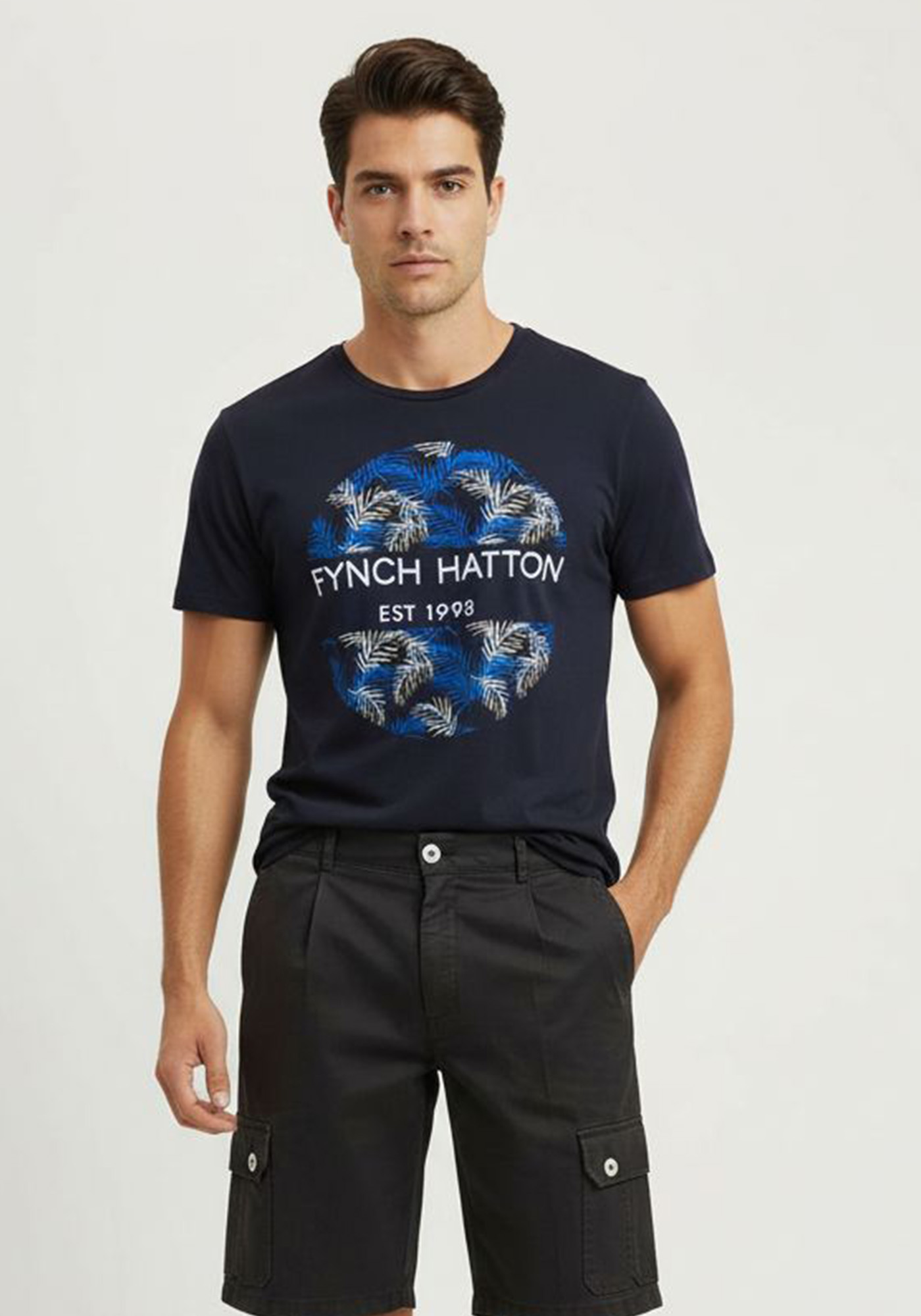 Fynch Hatton T Shirt της σειράς Artwork - 1504 1315 685 Navy