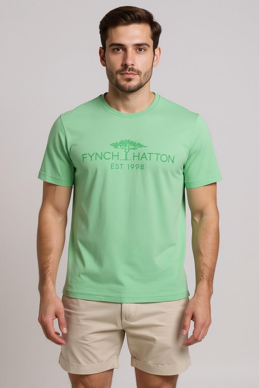 Fynch Hatton T Shirt της σειράς Breeze - 1503 1511 722 Turf Green