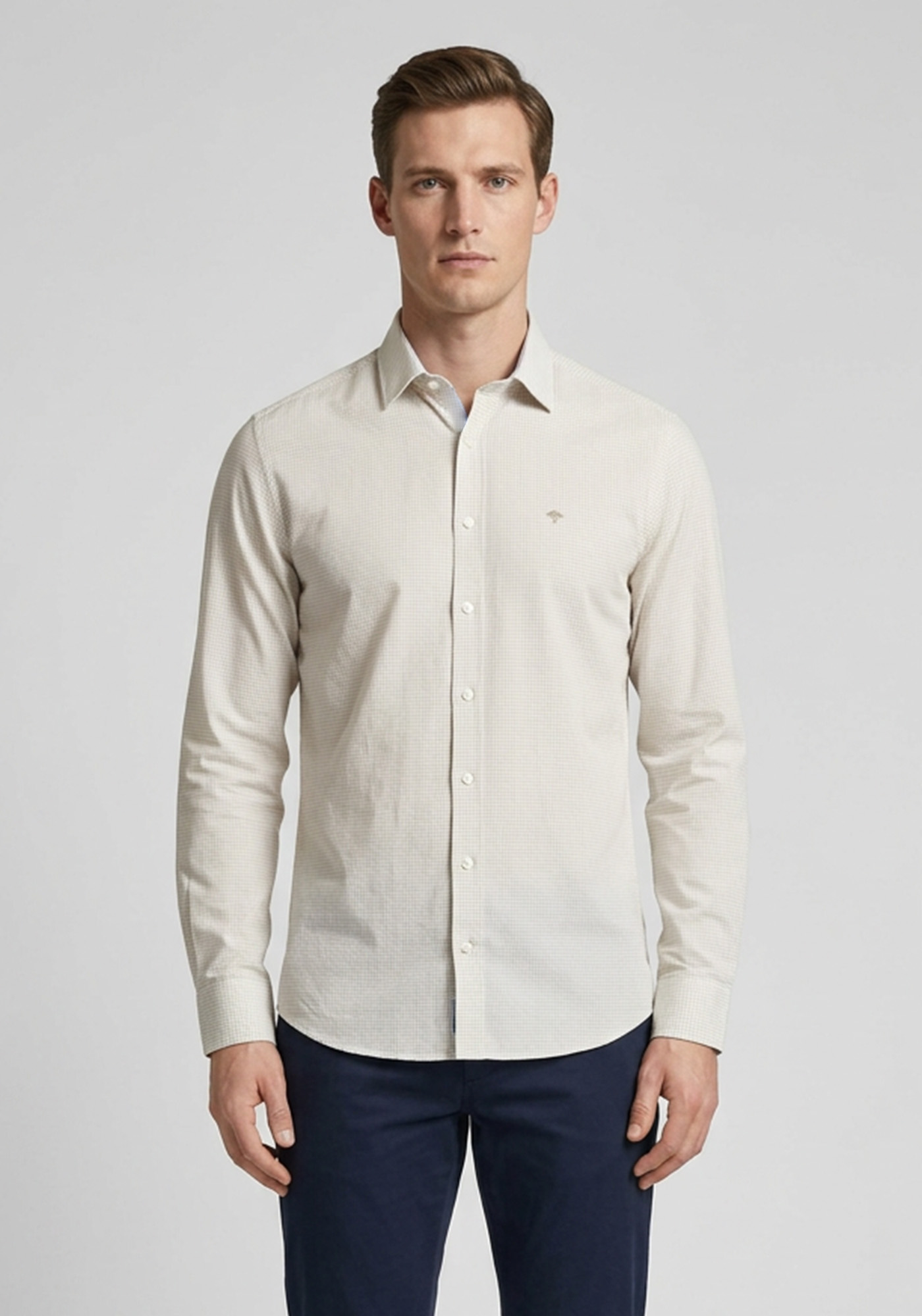 Fynch Hatton Πουκάμισο Check - 1613 5173 745 Pistachio