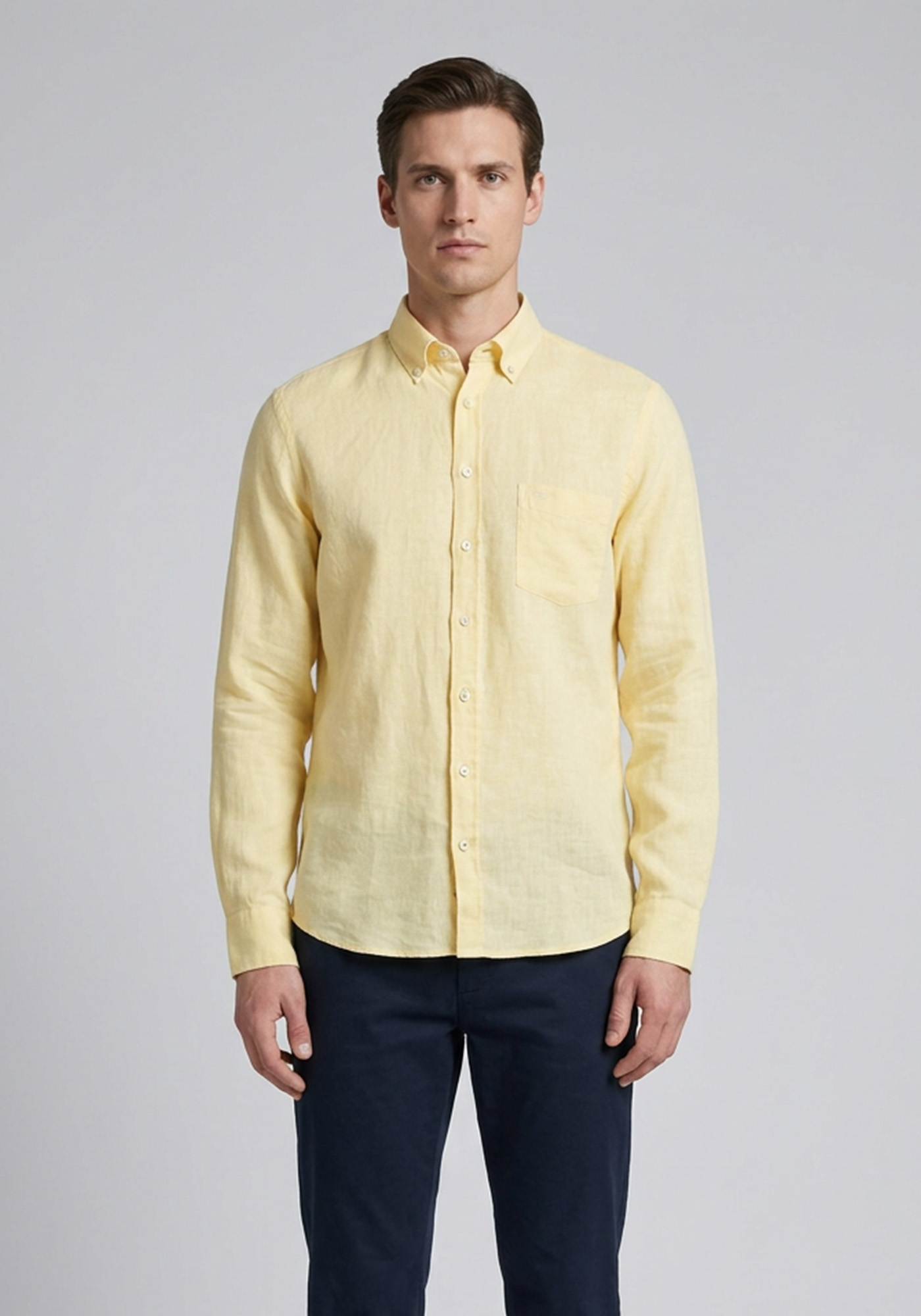 Fynch Hatton Πουκάμισο Linen - 1613 6000 113 Pale yellow