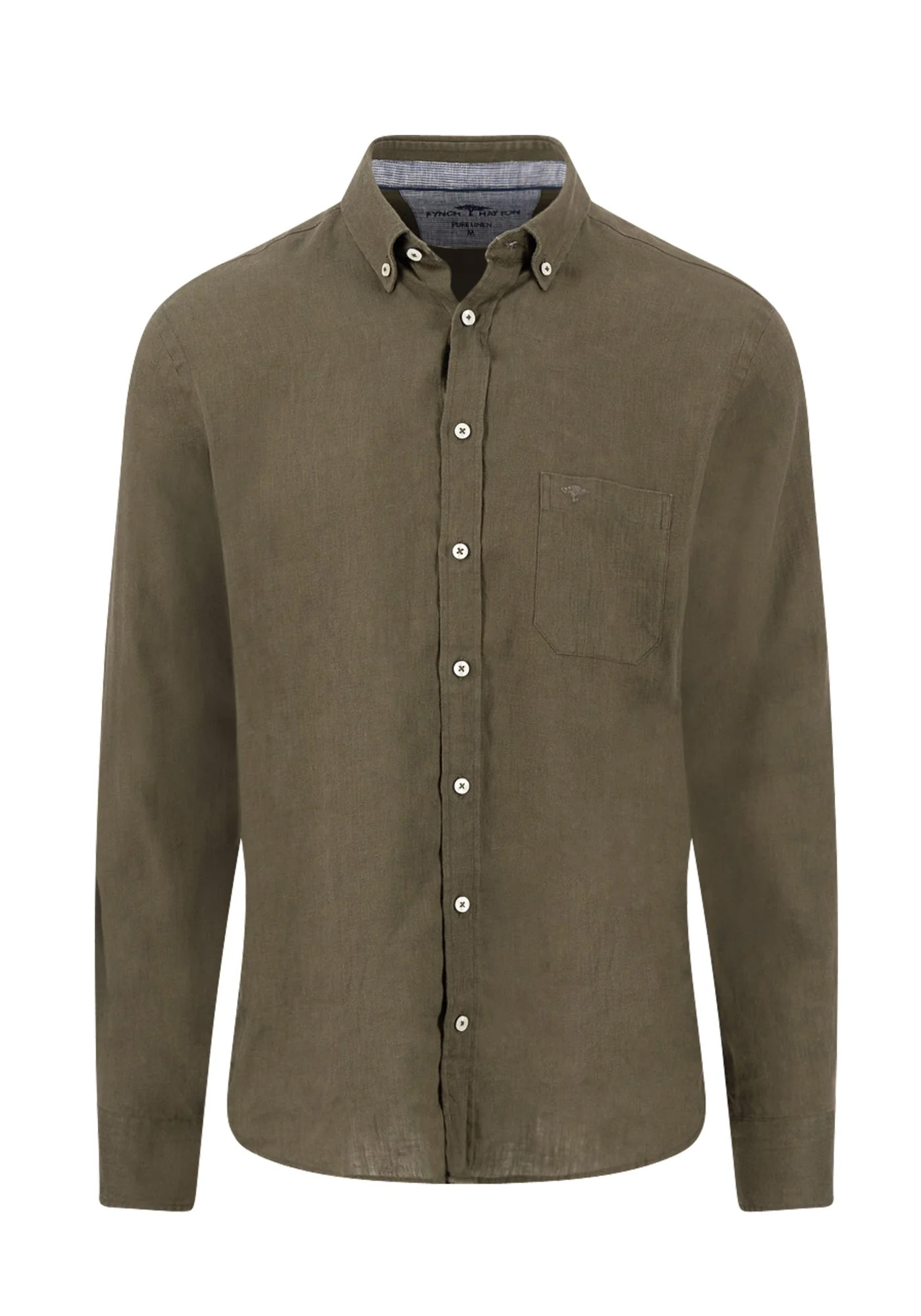 Fynch Hatton Πουκάμισο Linen - 1613 6000 719 Dark khaki
