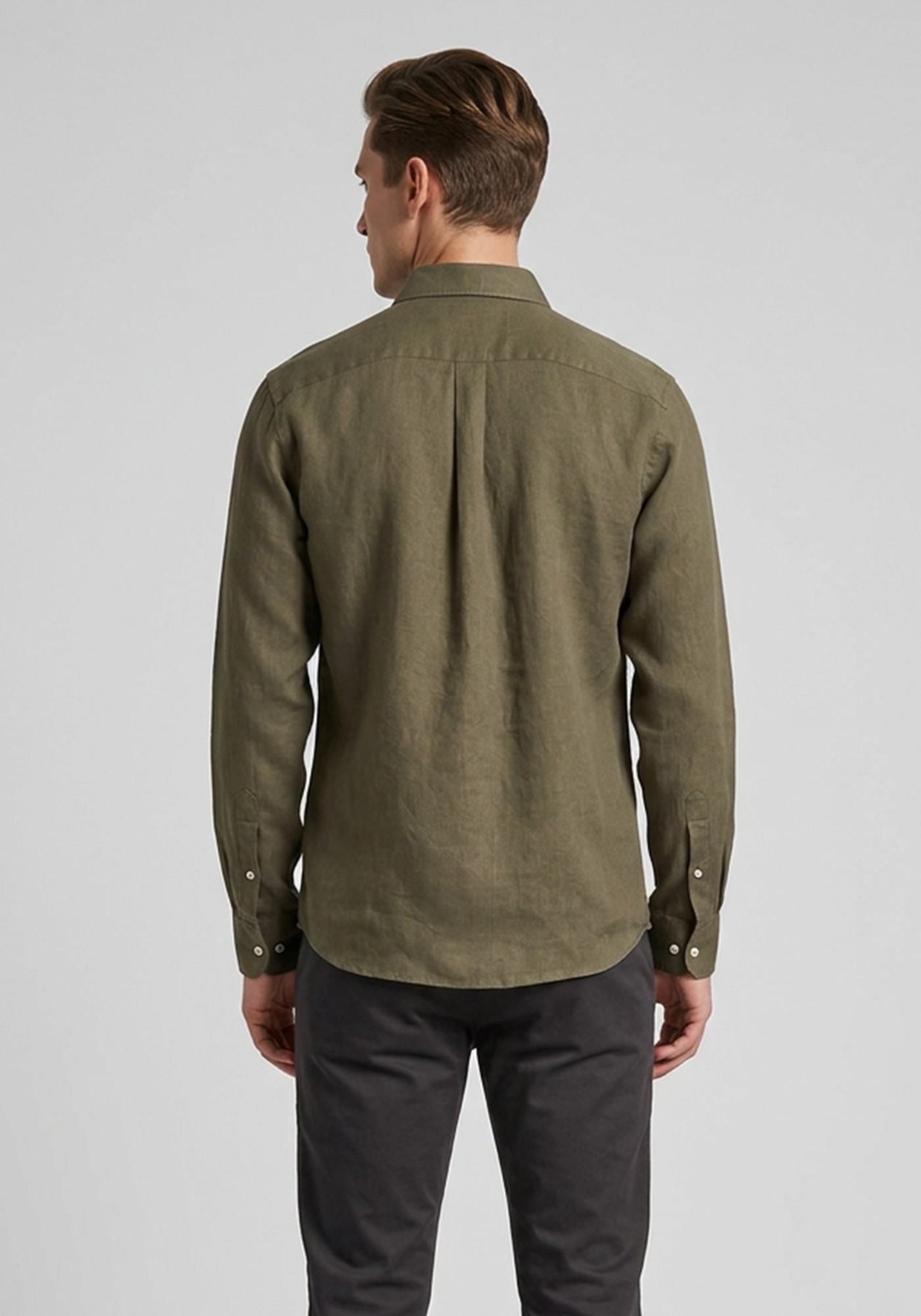 Fynch Hatton Πουκάμισο Linen - 1613 6000 719 Dark khaki