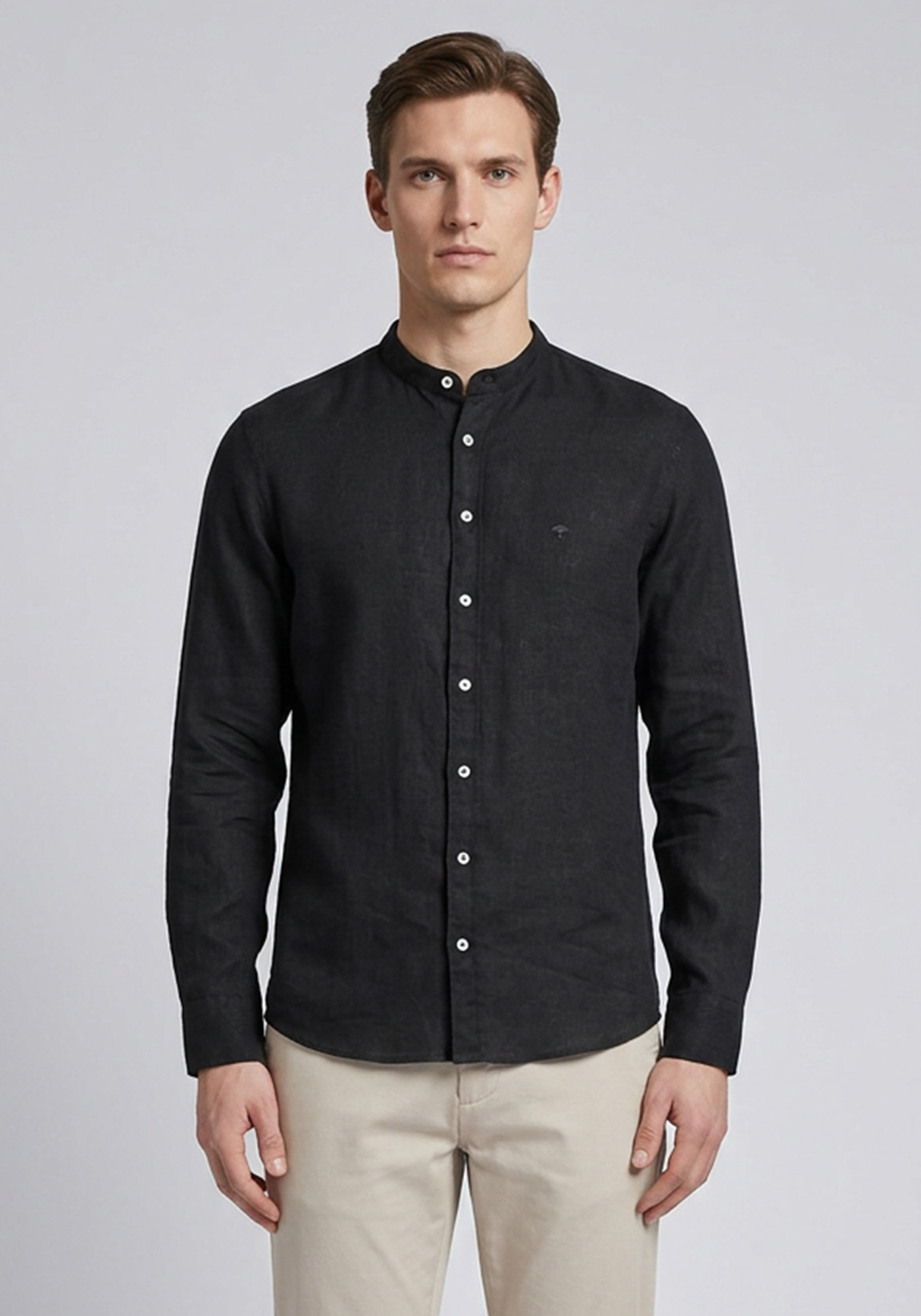 Fynch Hatton Πουκάμισο Linen - 1613 6008 999 Black