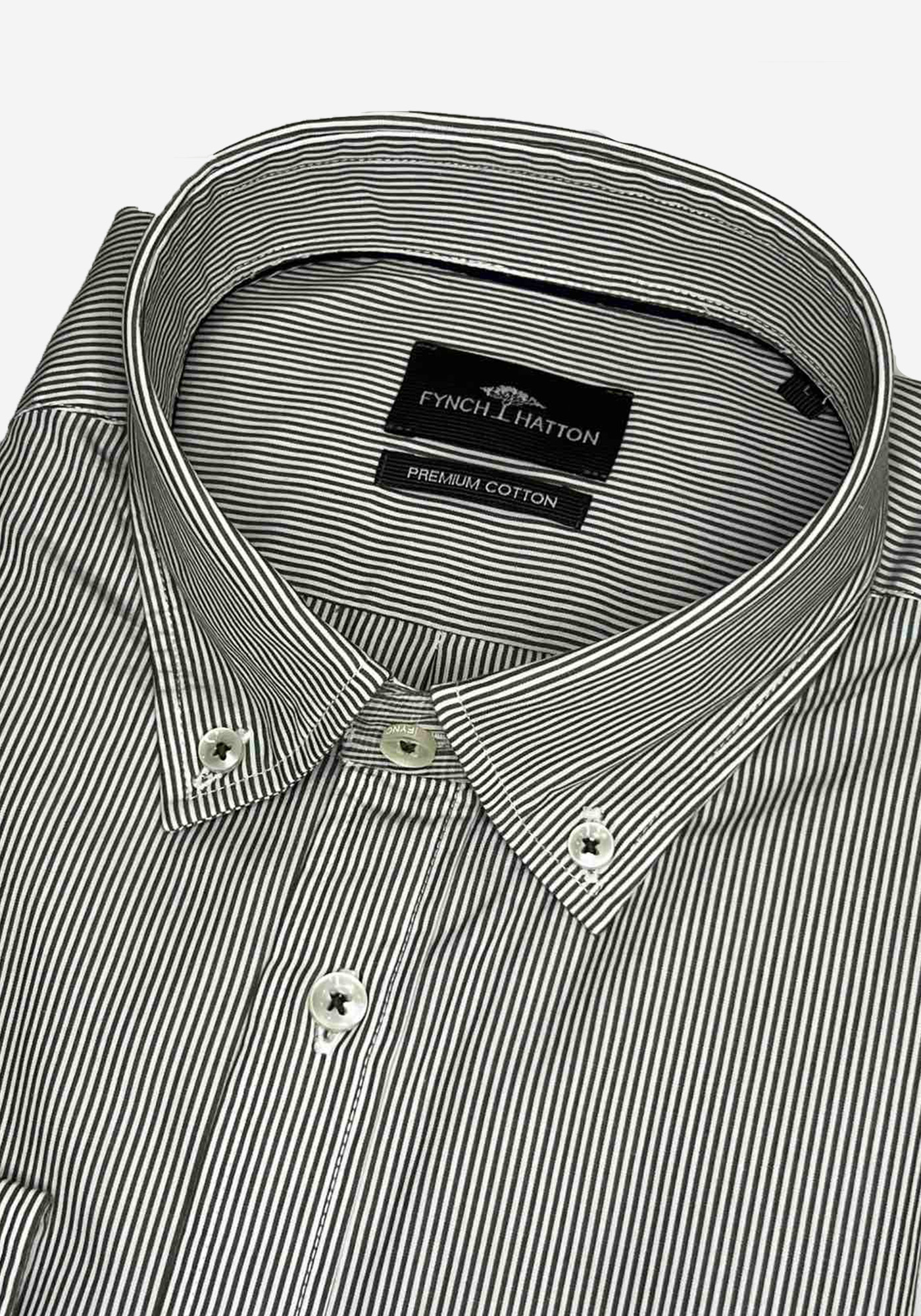Fynch Hatton Πουκάμισο Stripe - 1613 9000 719 Dark Khaki