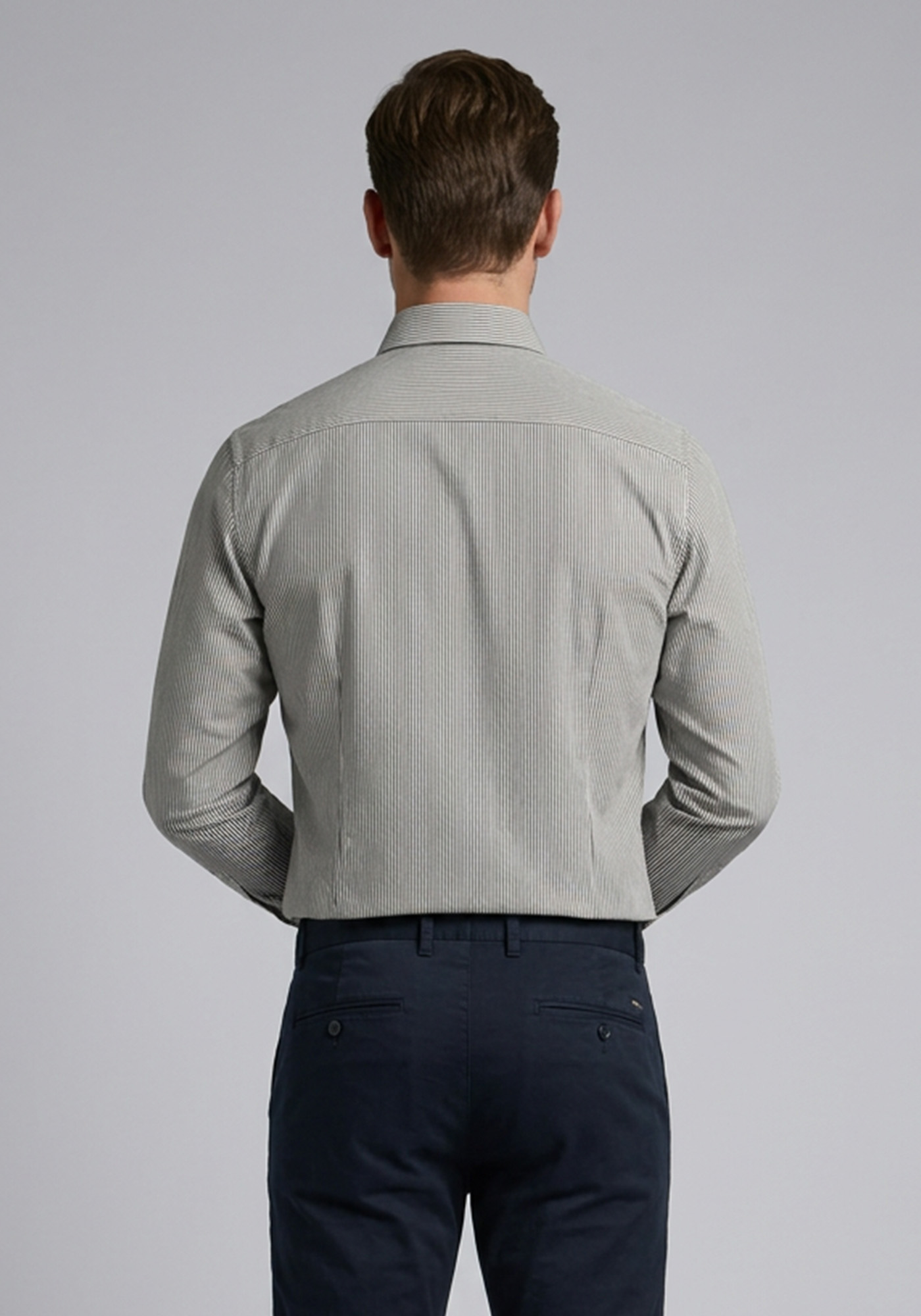 Fynch Hatton Πουκάμισο Stripe - 1613 9000 719 Dark Khaki