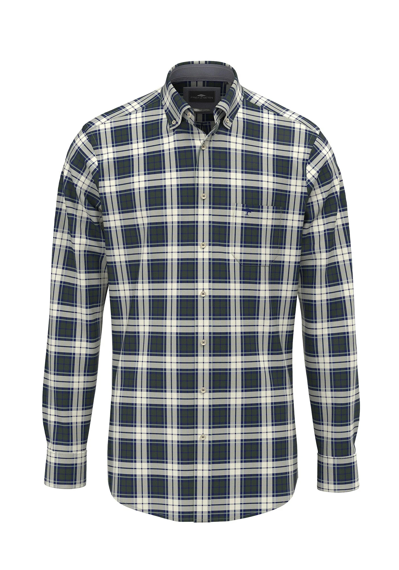 Fynch Hatton Πουκάμισο της σειράς Check - 1510 8060 737 Dark Ivy
