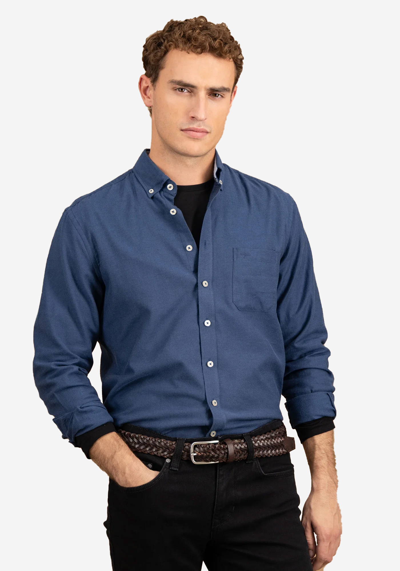 Fynch Hatton Πουκάμισο της σειράς Flannel - 1510 8280 685 Navy