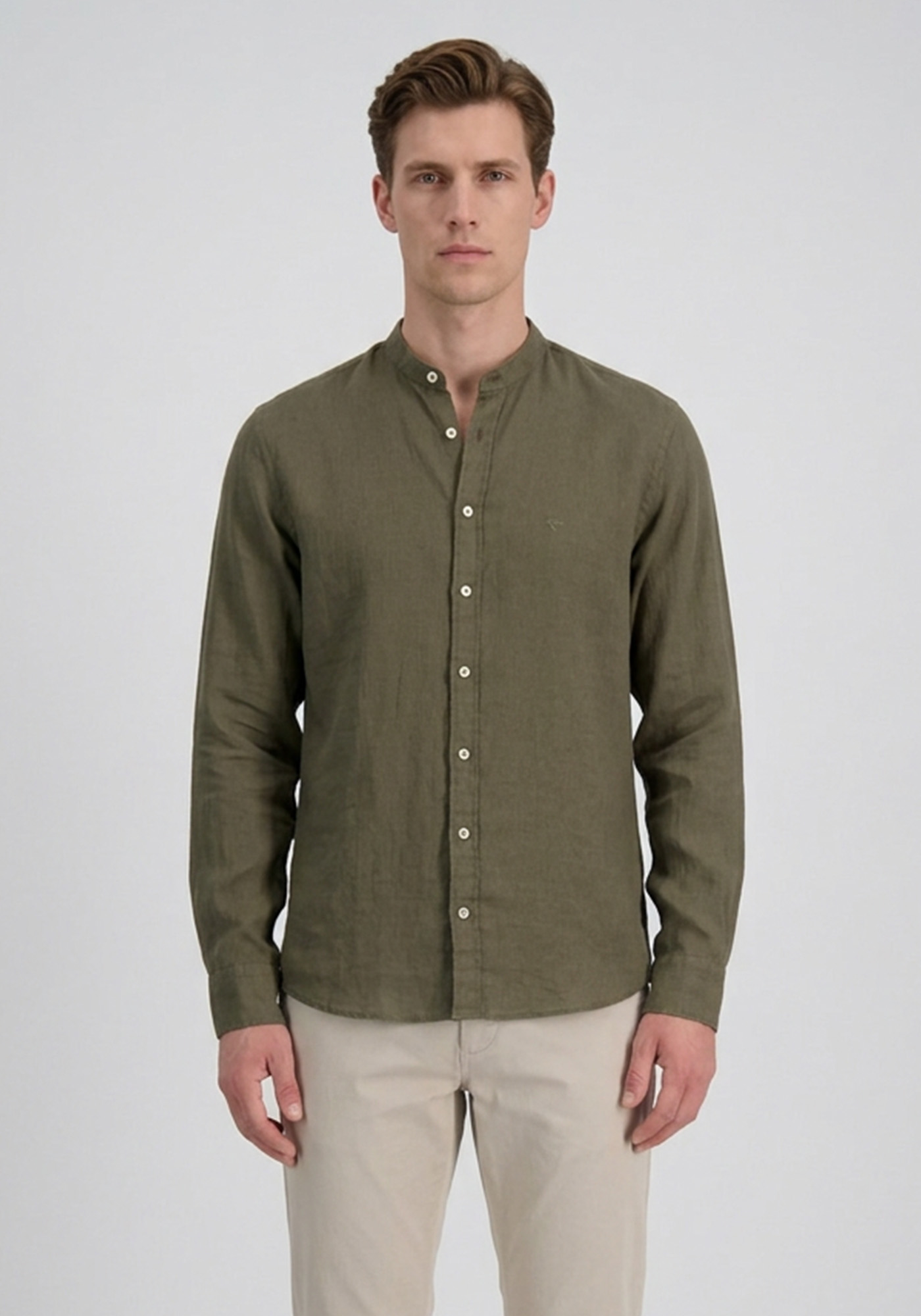 Fynch Hatton Πουκάμισο Linen - 1613 6008 719 Dark Khaki