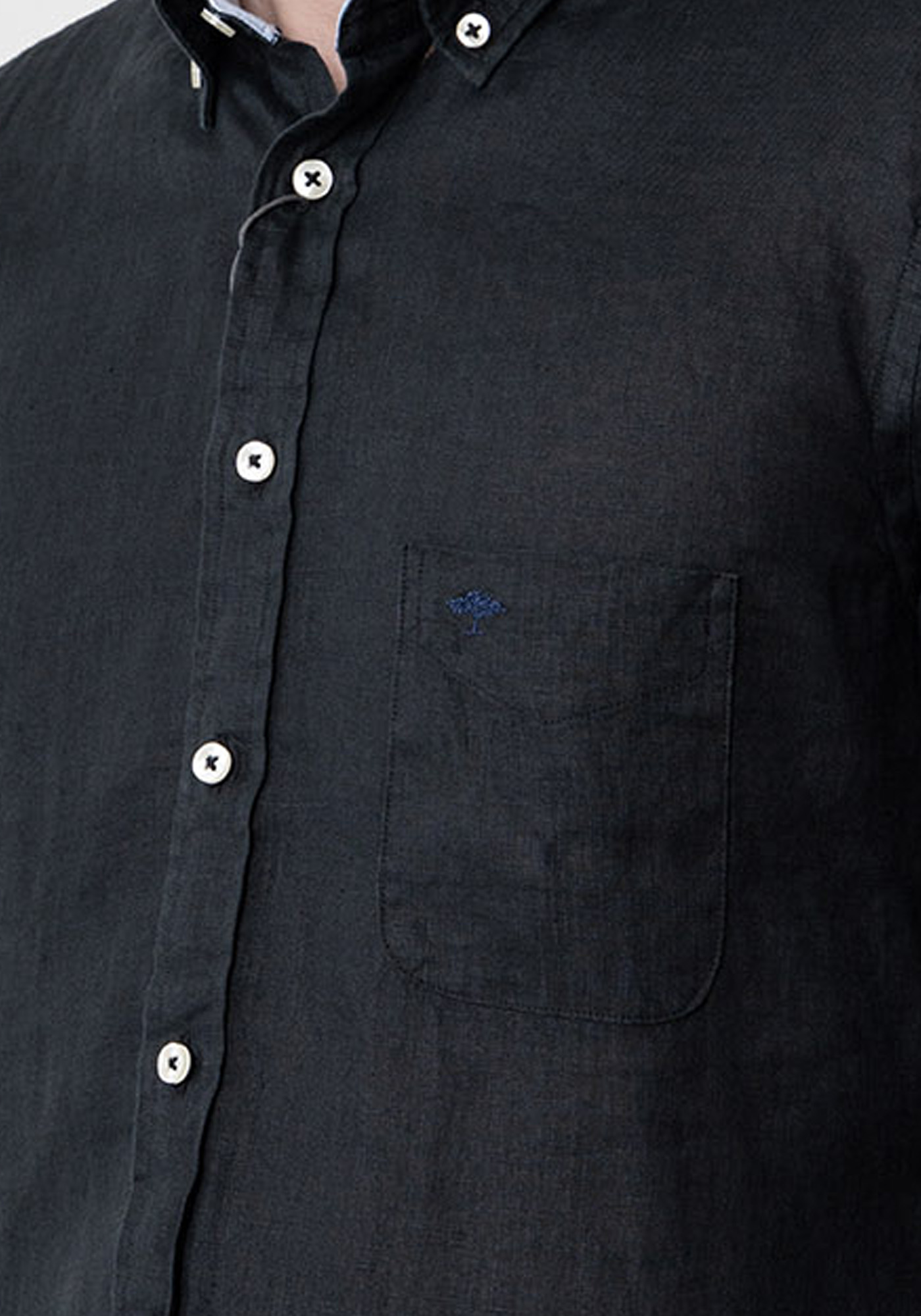 Fynch Hatton Πουκάμισο της σειράς Linen - 1413 6000 999 Black