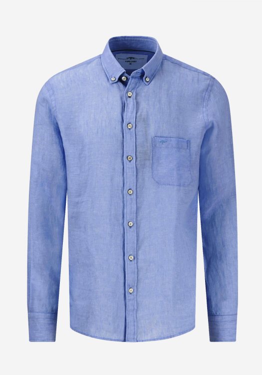 Fynch Hatton Πουκάμισο της σειράς Linen - 1513 6000 628 Strong Blue
